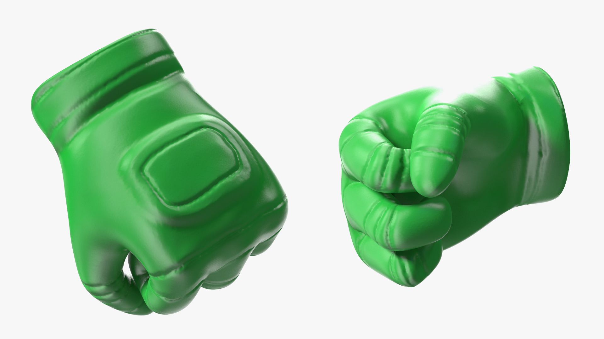 Green Among Us Character Running 3D