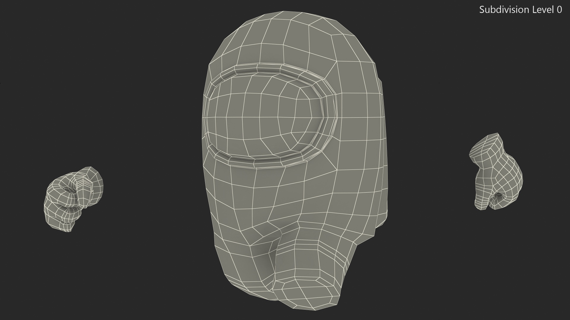 Green Among Us Character Running 3D