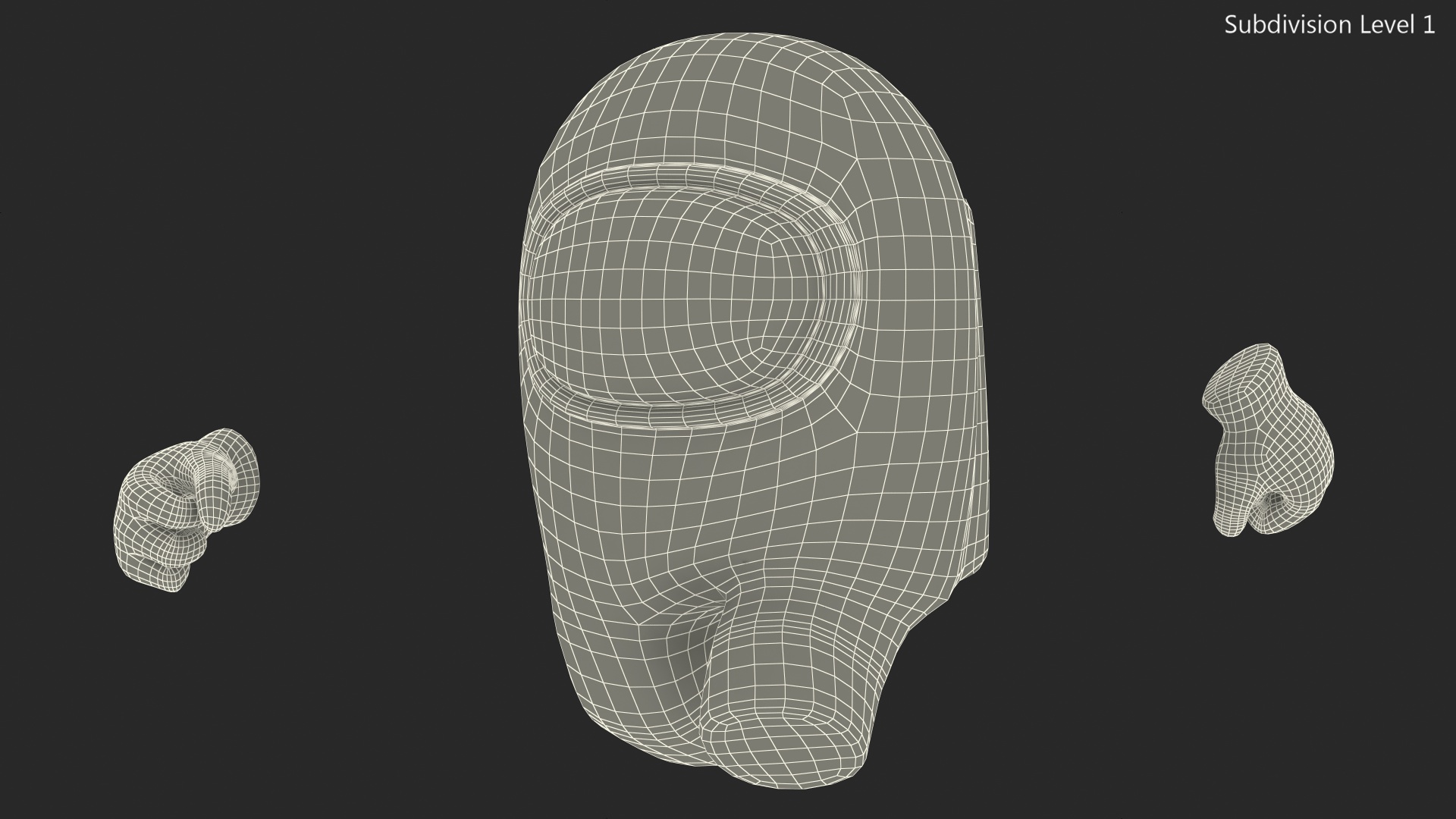 Green Among Us Character Running 3D