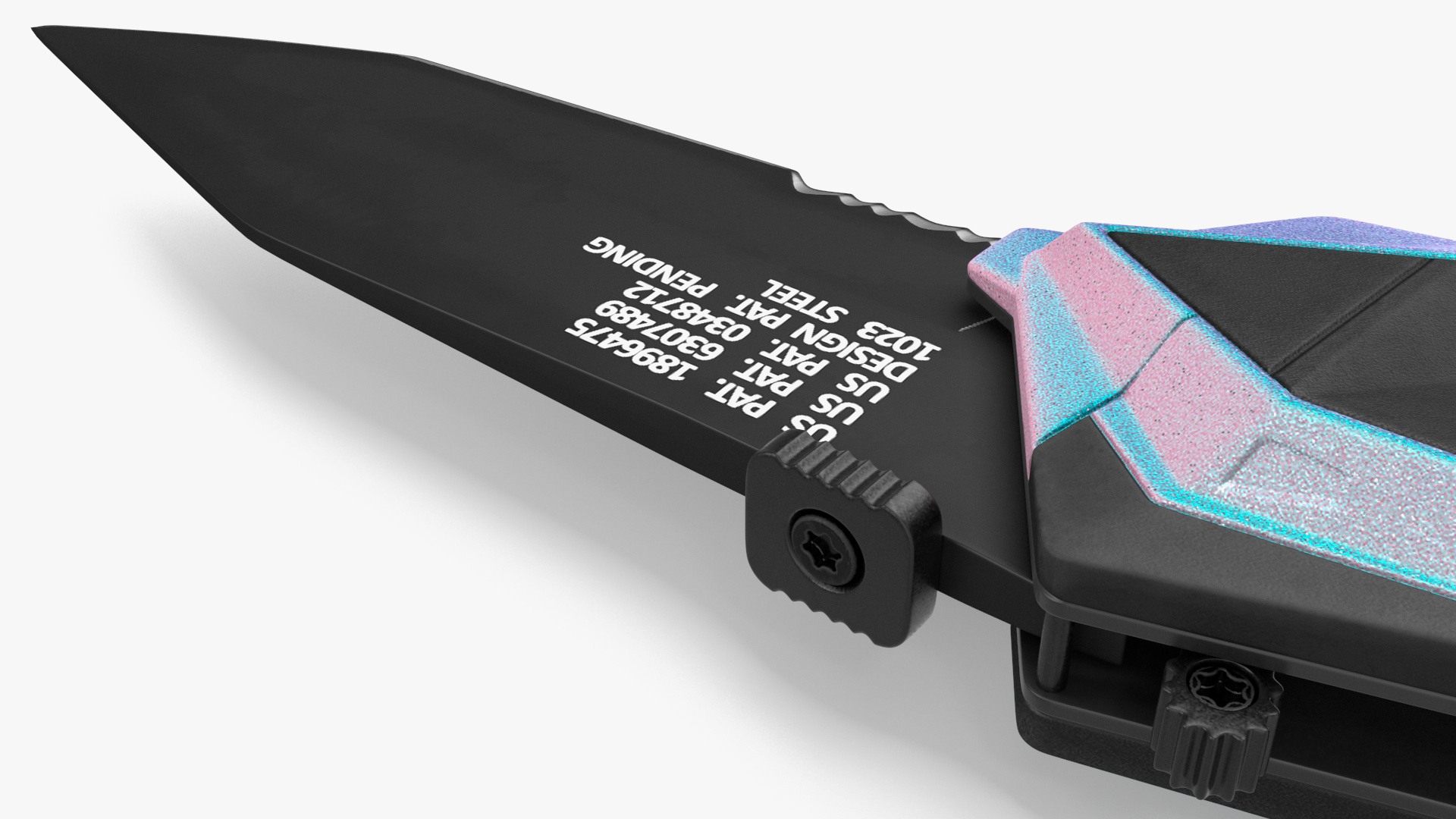 3D Futuristic Folding Knife Schrade Color model