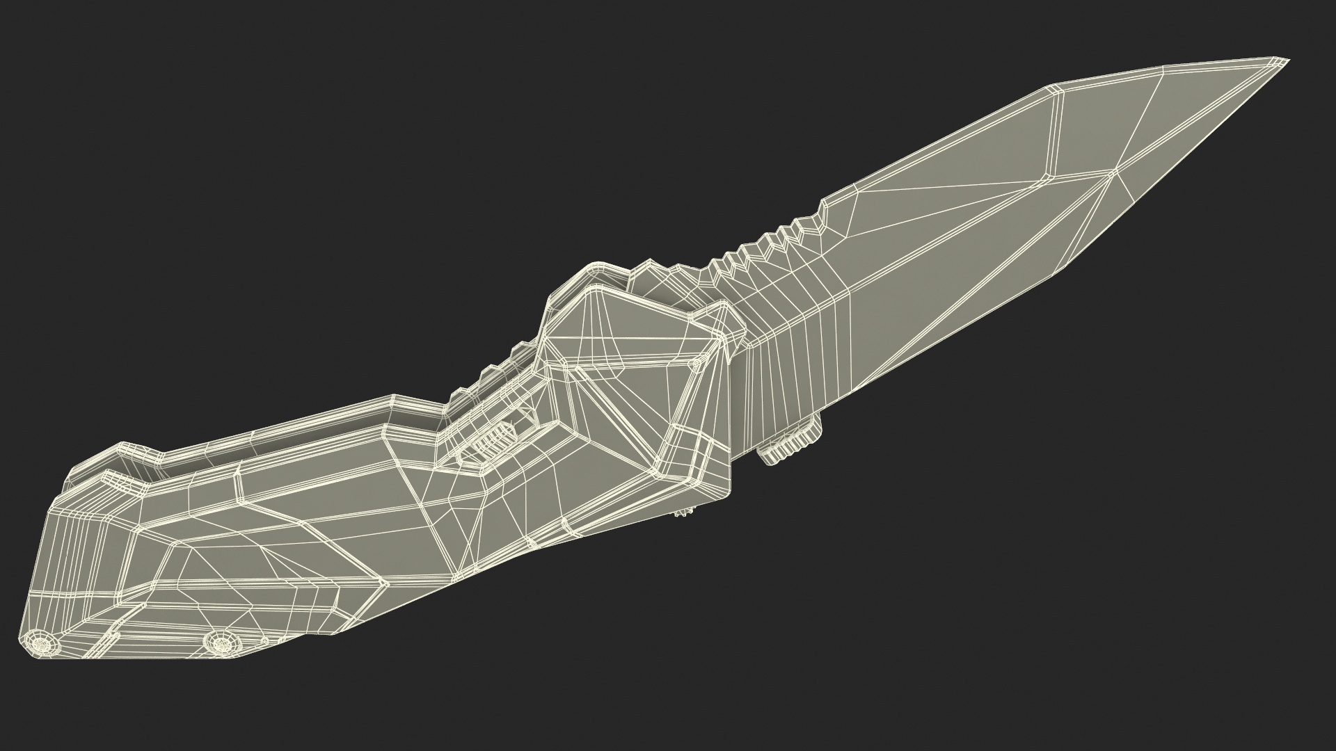 3D Futuristic Folding Knife Schrade Color model