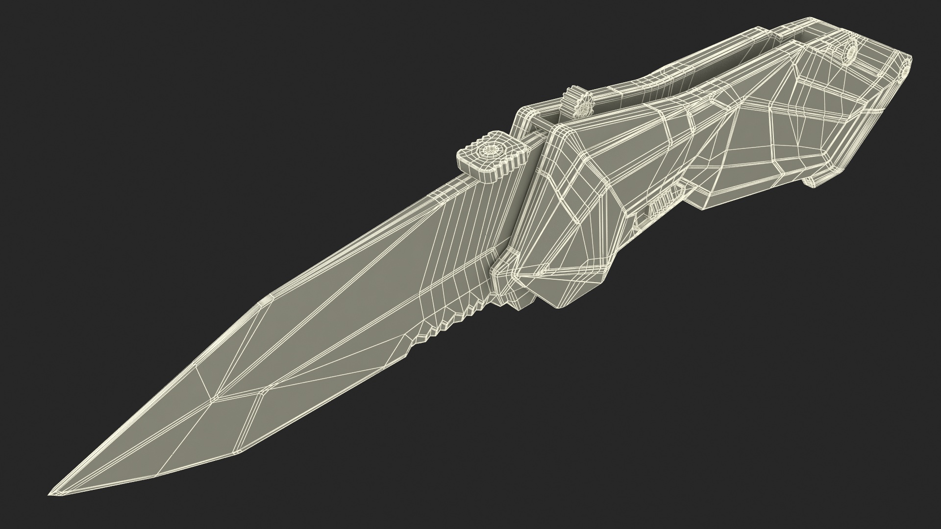 3D Futuristic Folding Knife Schrade Color model