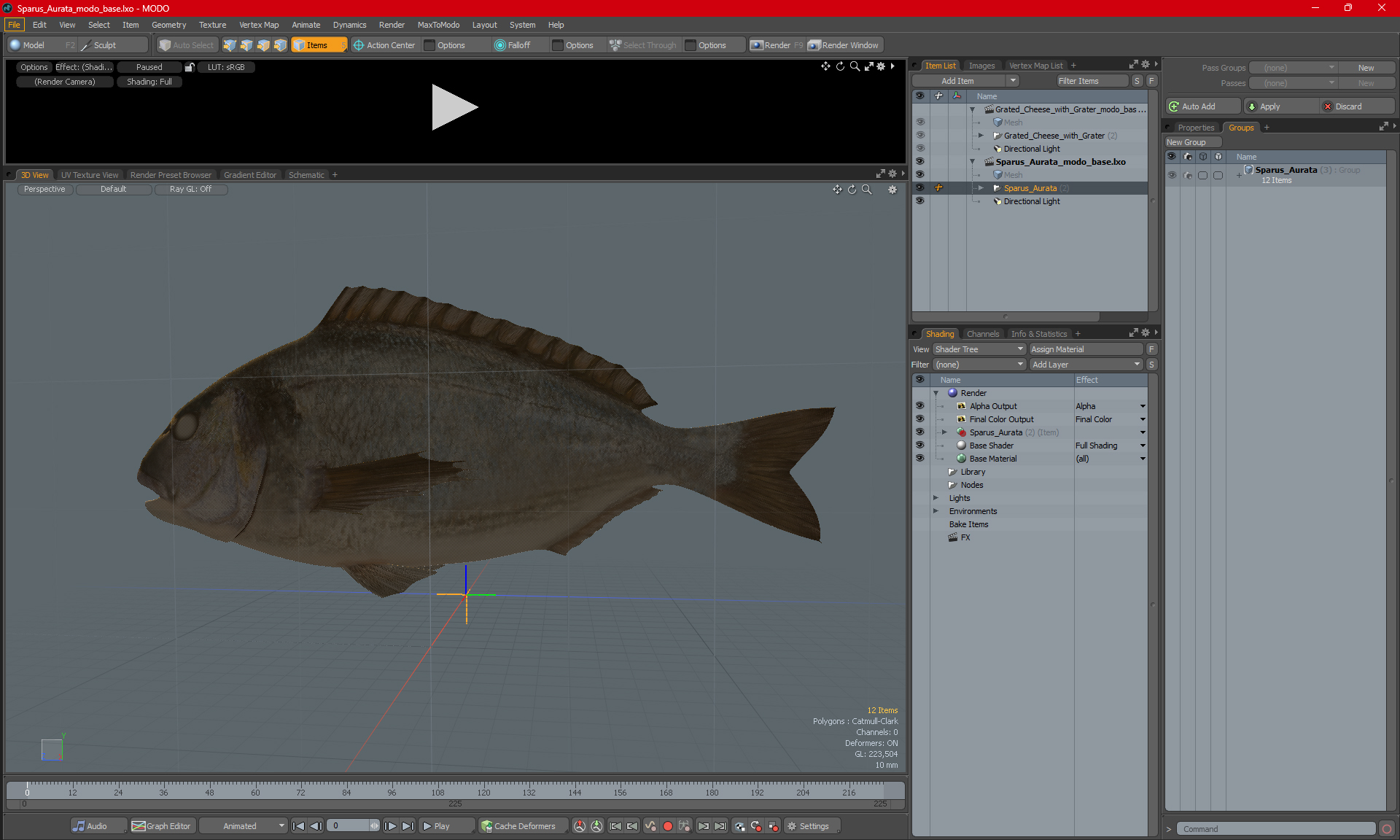 3D Sparus Aurata model