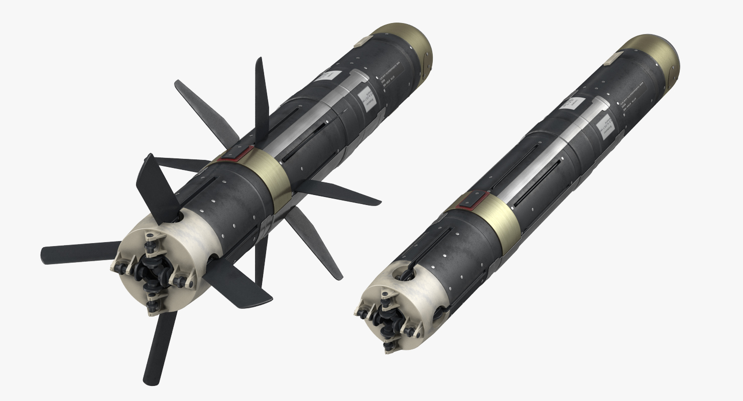 Anti Tank Missile FGM 148 Javelin Set Rigged 3D model