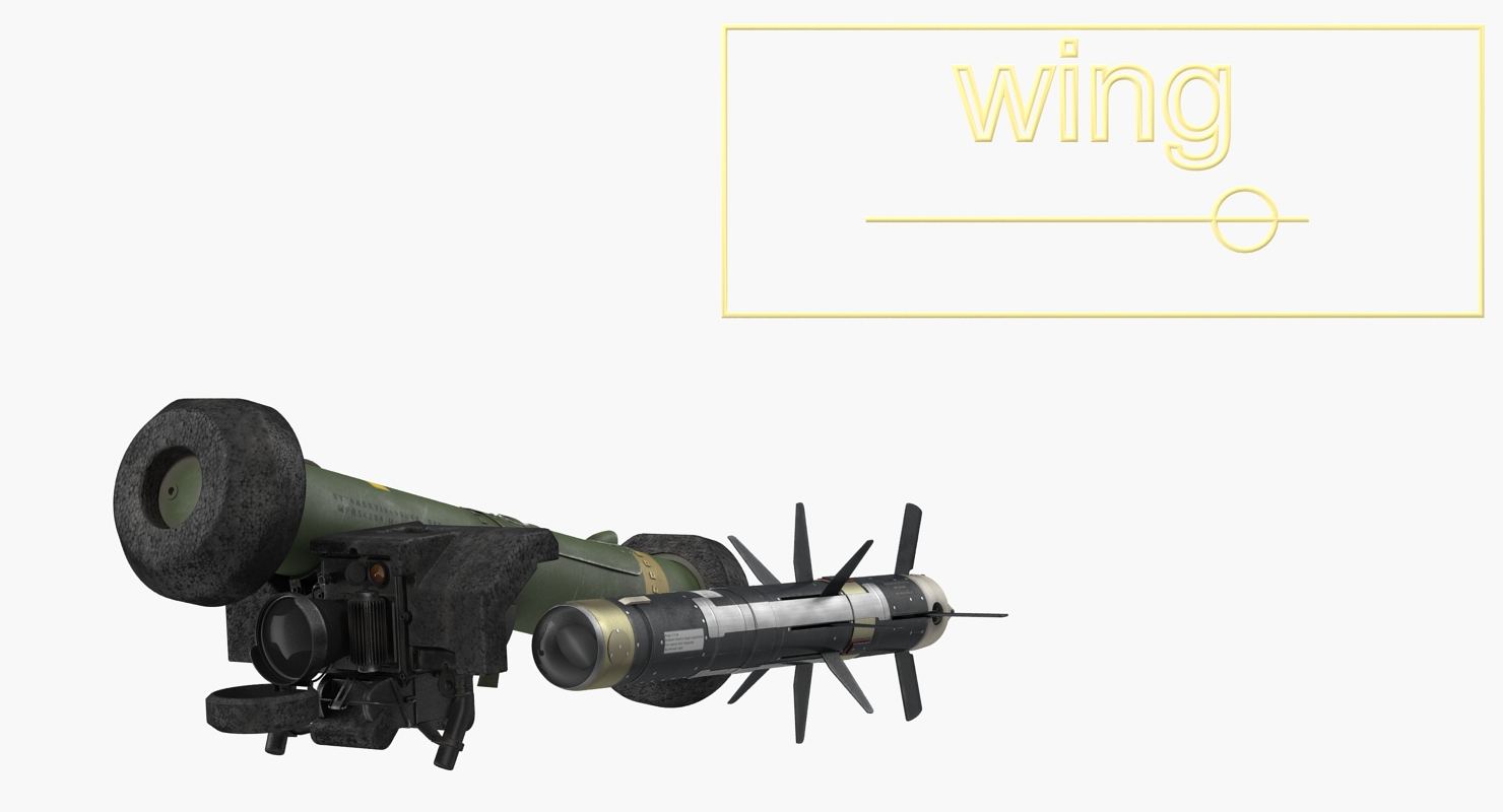 Anti Tank Missile FGM 148 Javelin Set Rigged 3D model