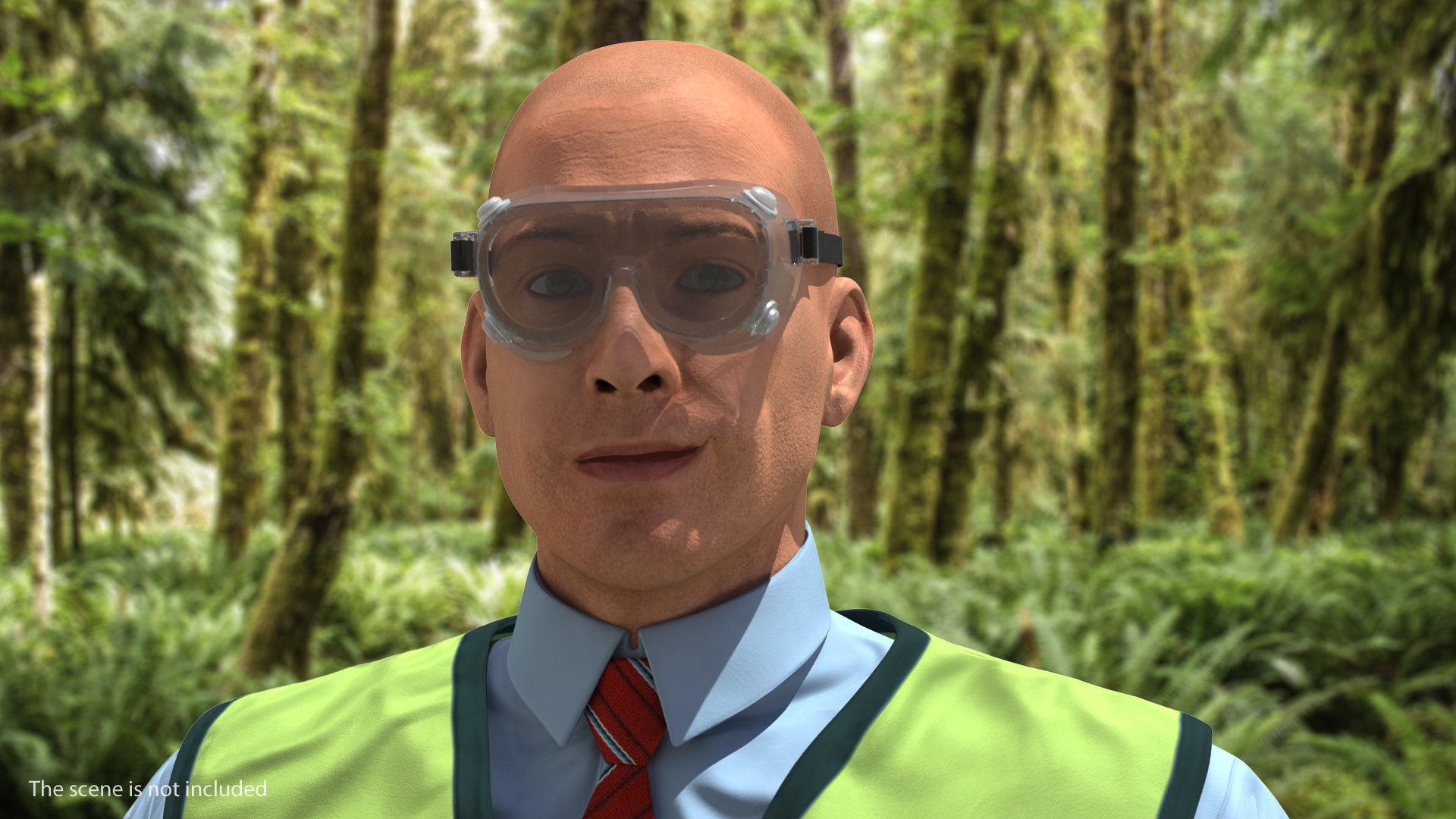 3D Lab Safety Goggles model
