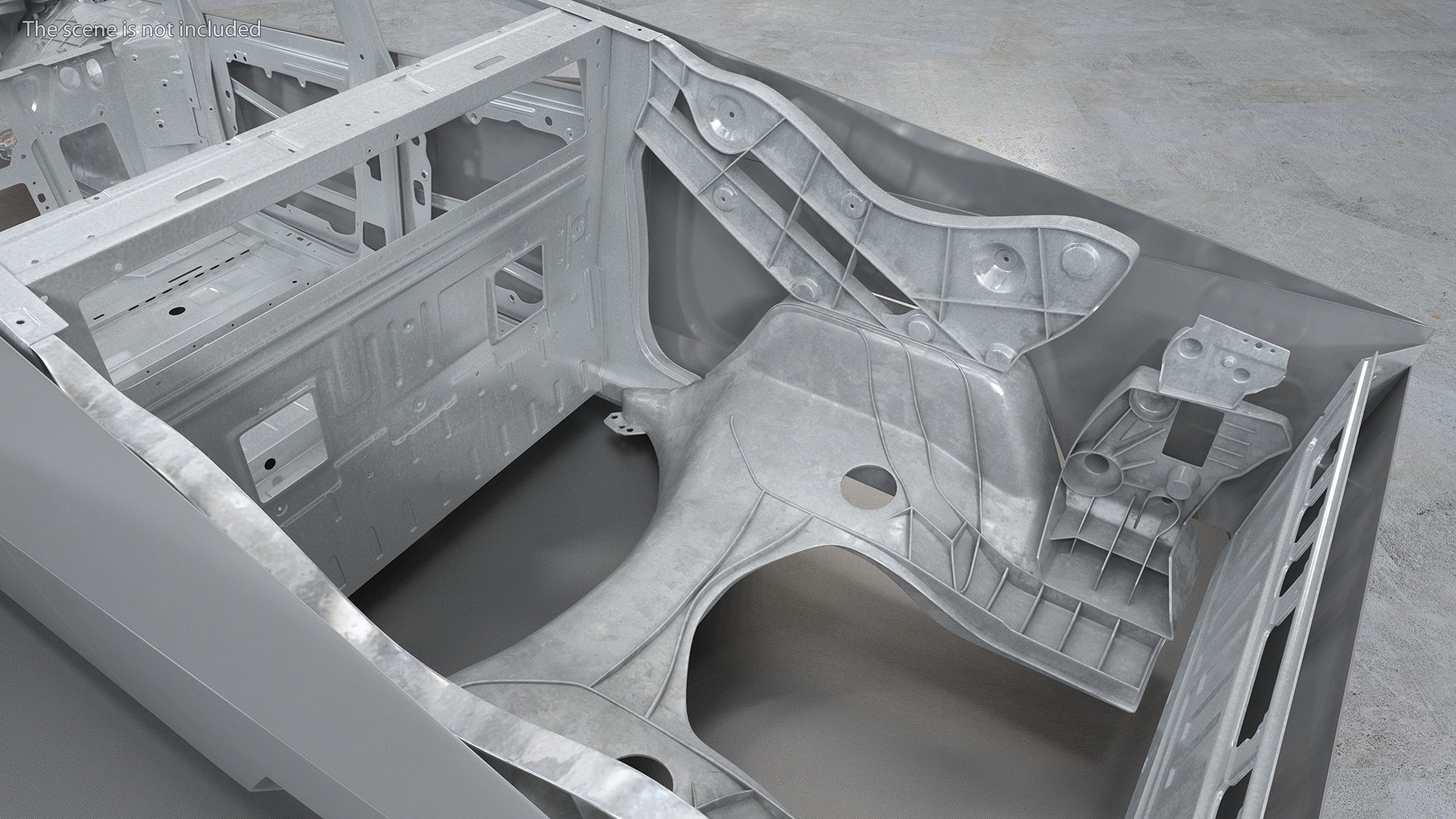 Tesla Cybertruck body frame 3D