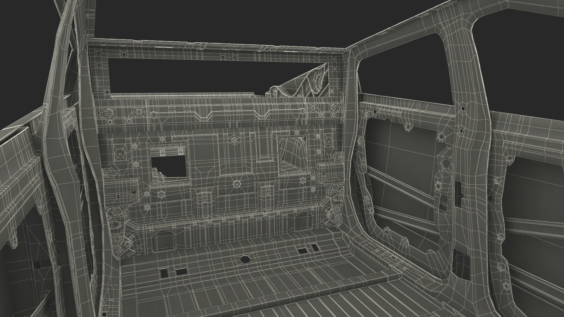 Tesla Cybertruck body frame 3D