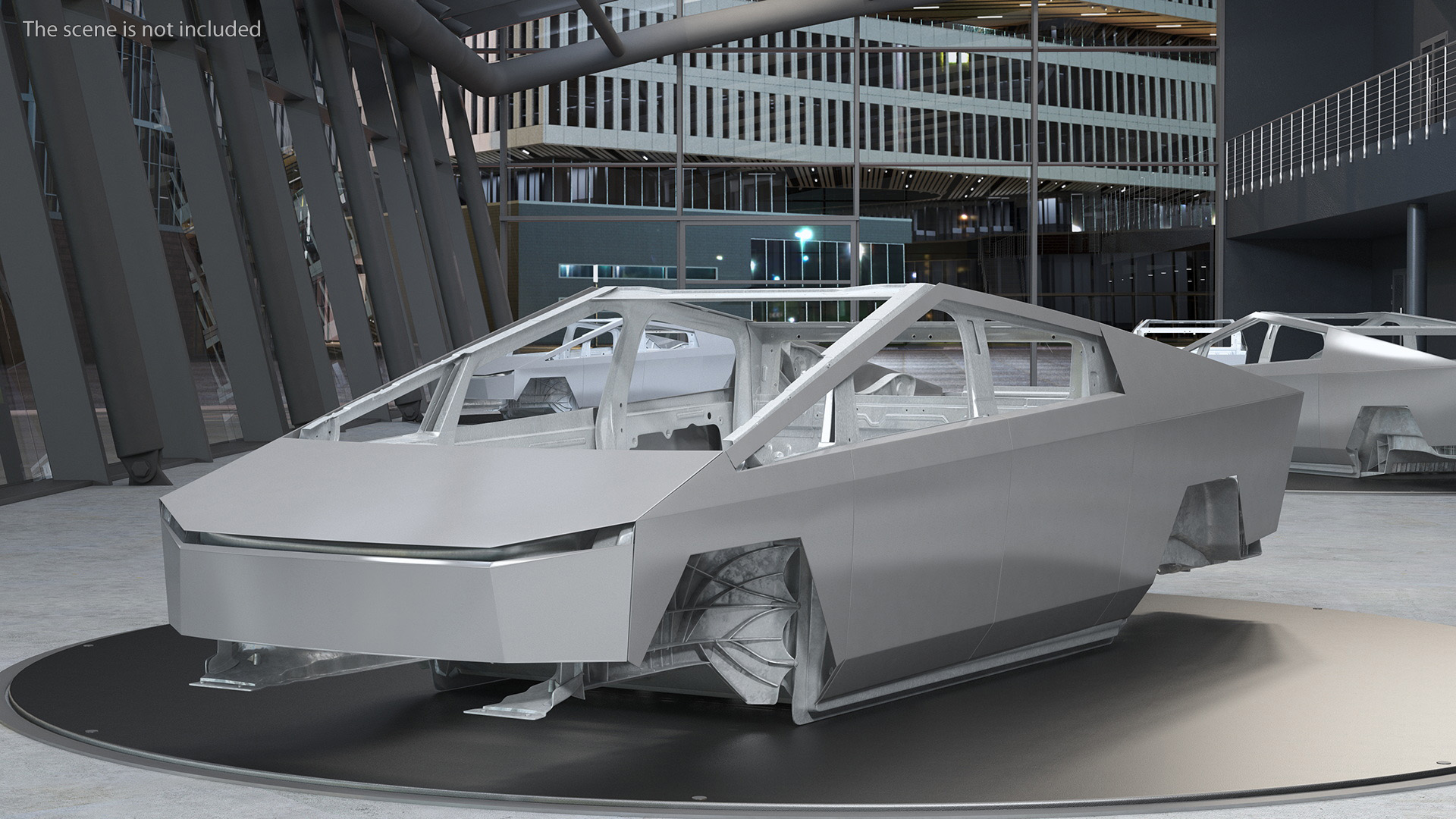 Tesla Cybertruck body frame 3D