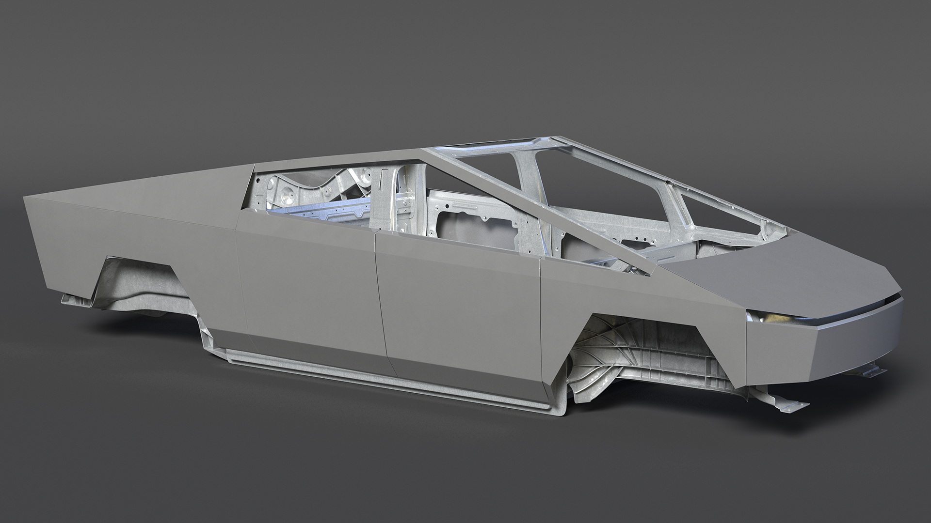 Tesla Cybertruck body frame 3D