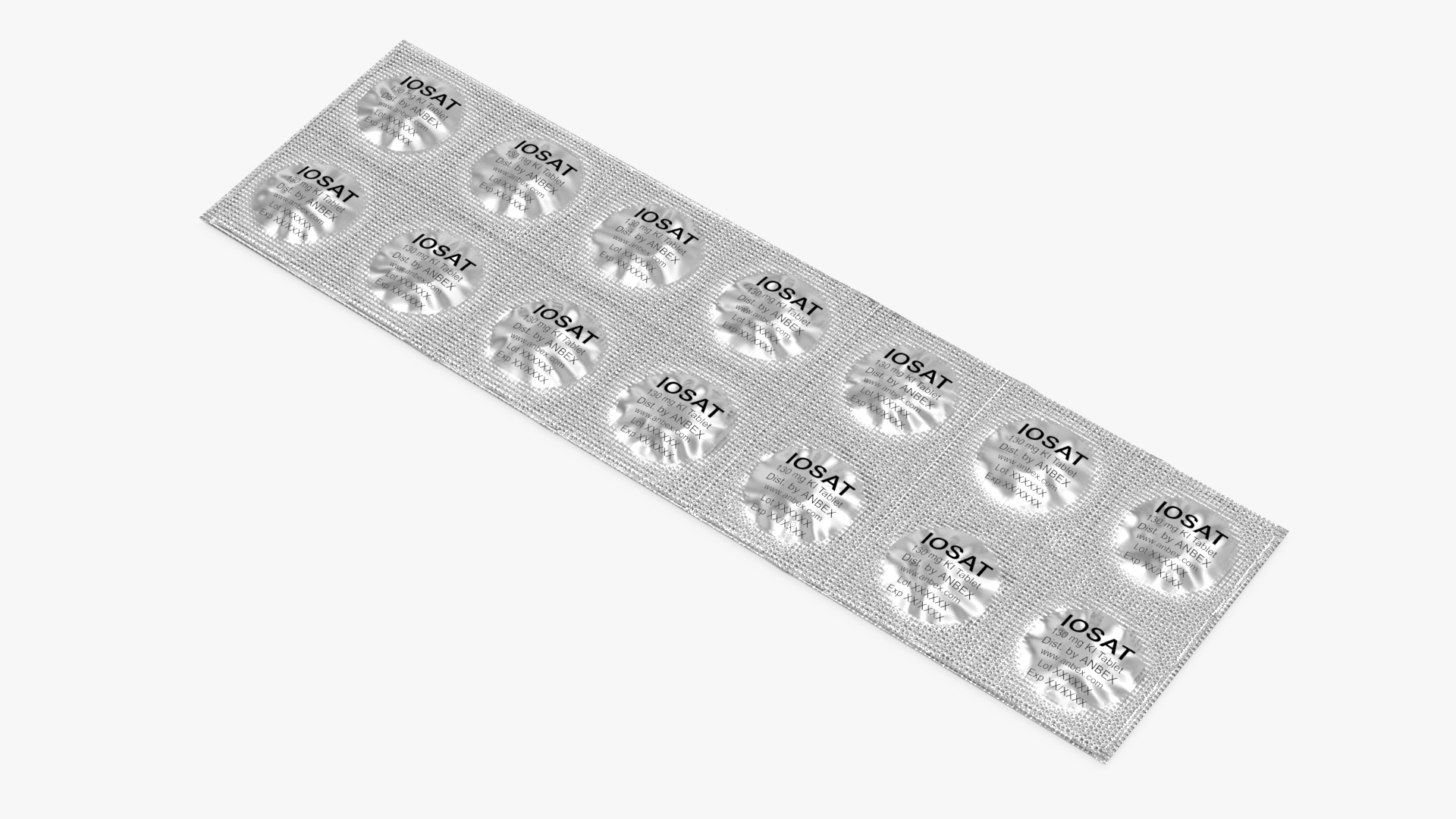 3D model Potassium Iodine Tablets in Blister