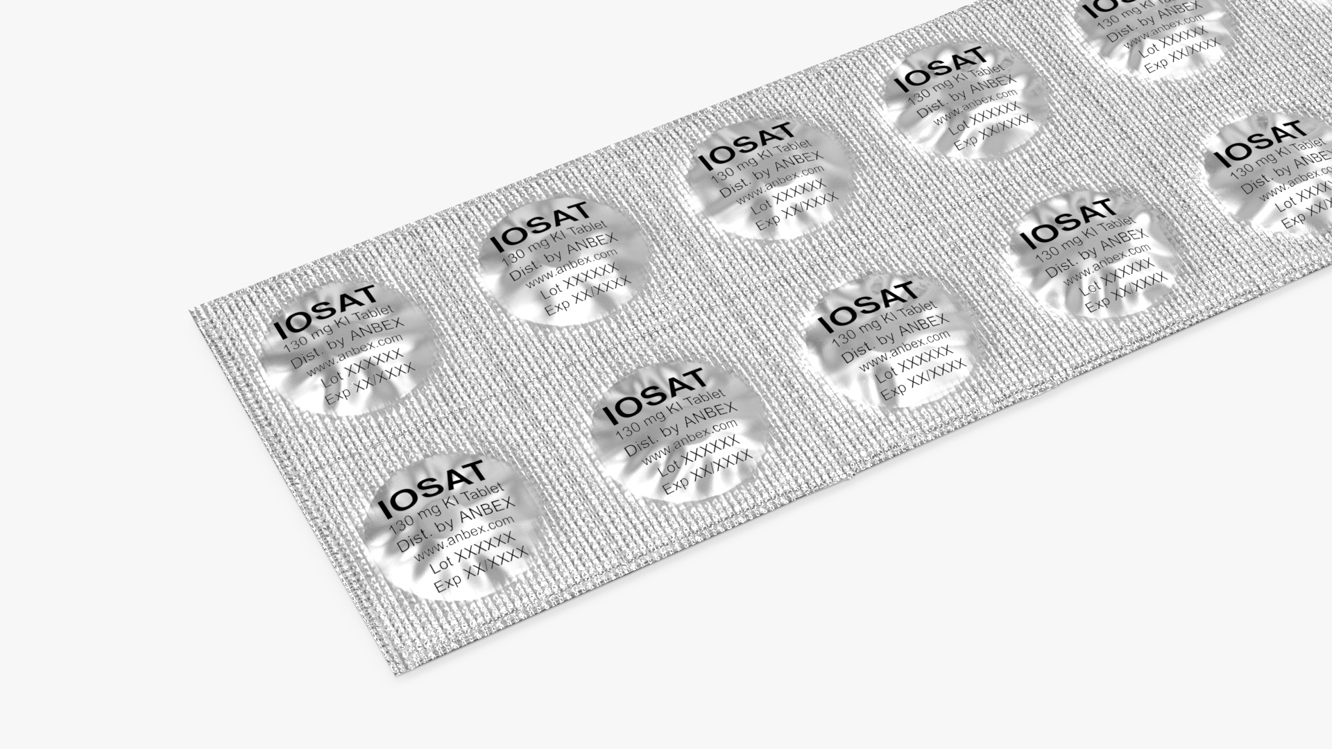 3D model Potassium Iodine Tablets in Blister