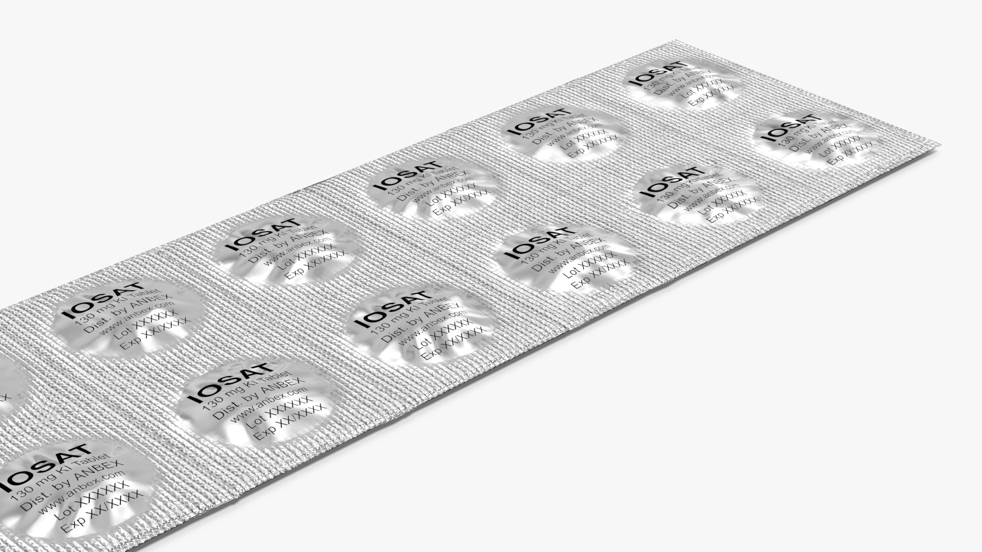 3D model Potassium Iodine Tablets in Blister