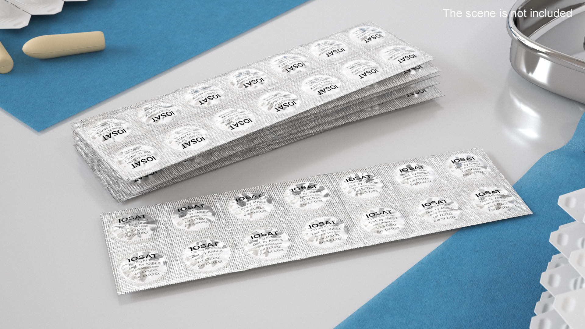 3D model Potassium Iodine Tablets in Blister