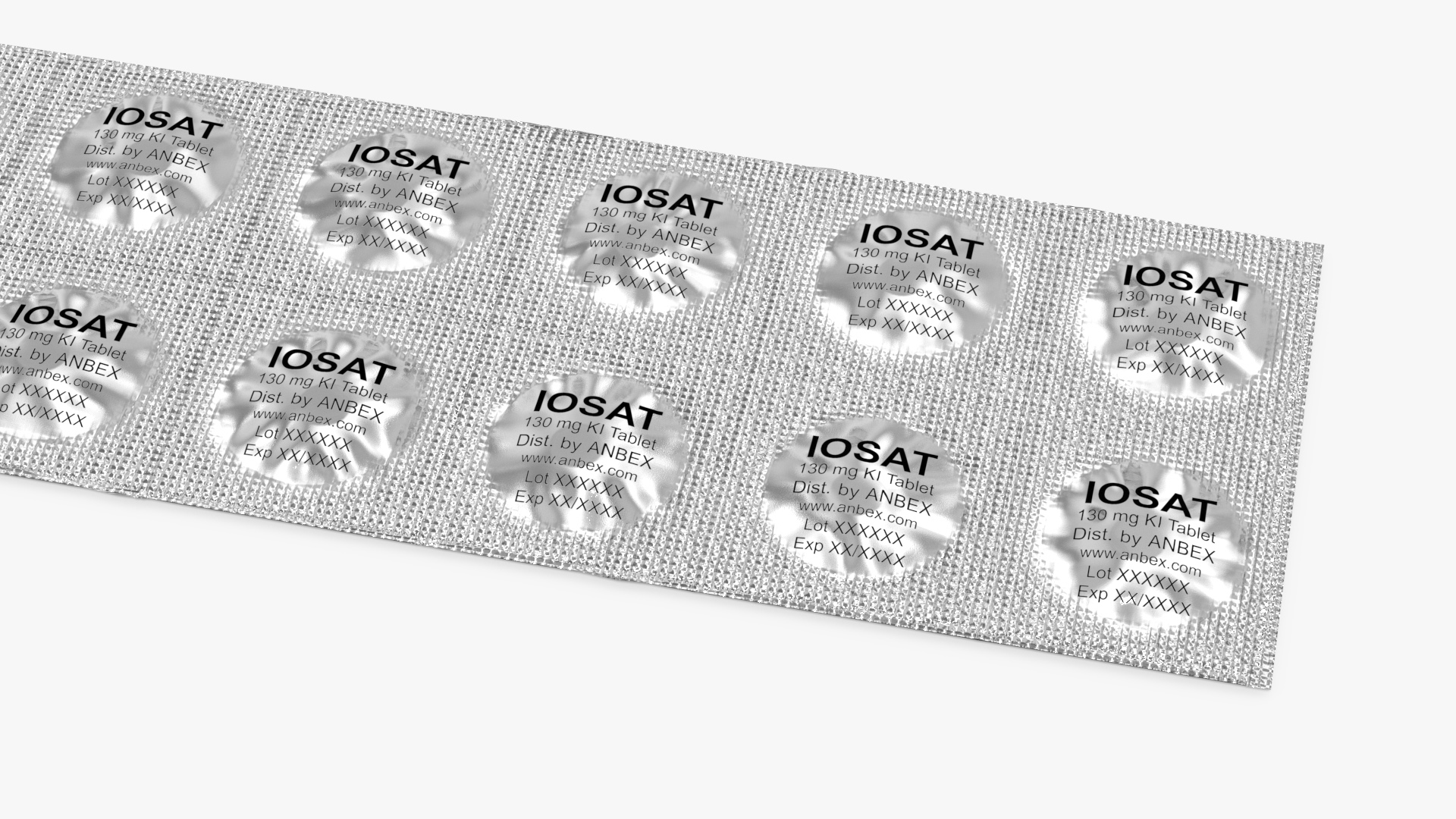 3D model Potassium Iodine Tablets in Blister
