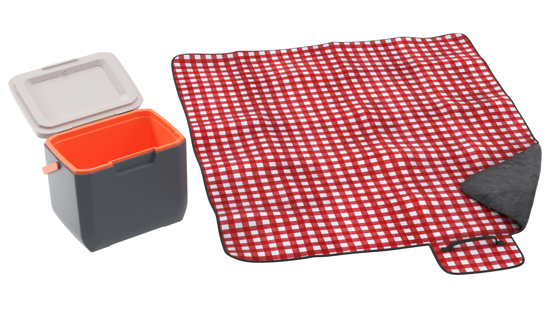 Picnic Food with Campfire Fur 3D model