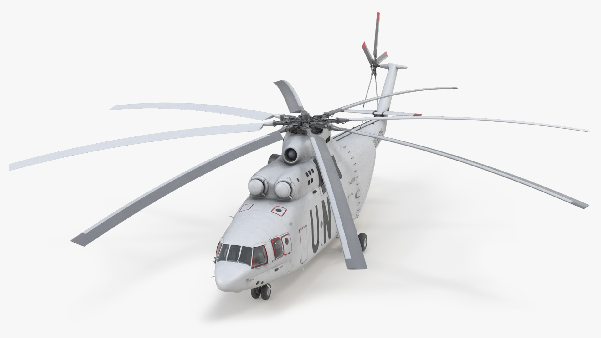 Russian EMERCOM Helicopter Mi-26 with Bambi Bucket 3D model preview