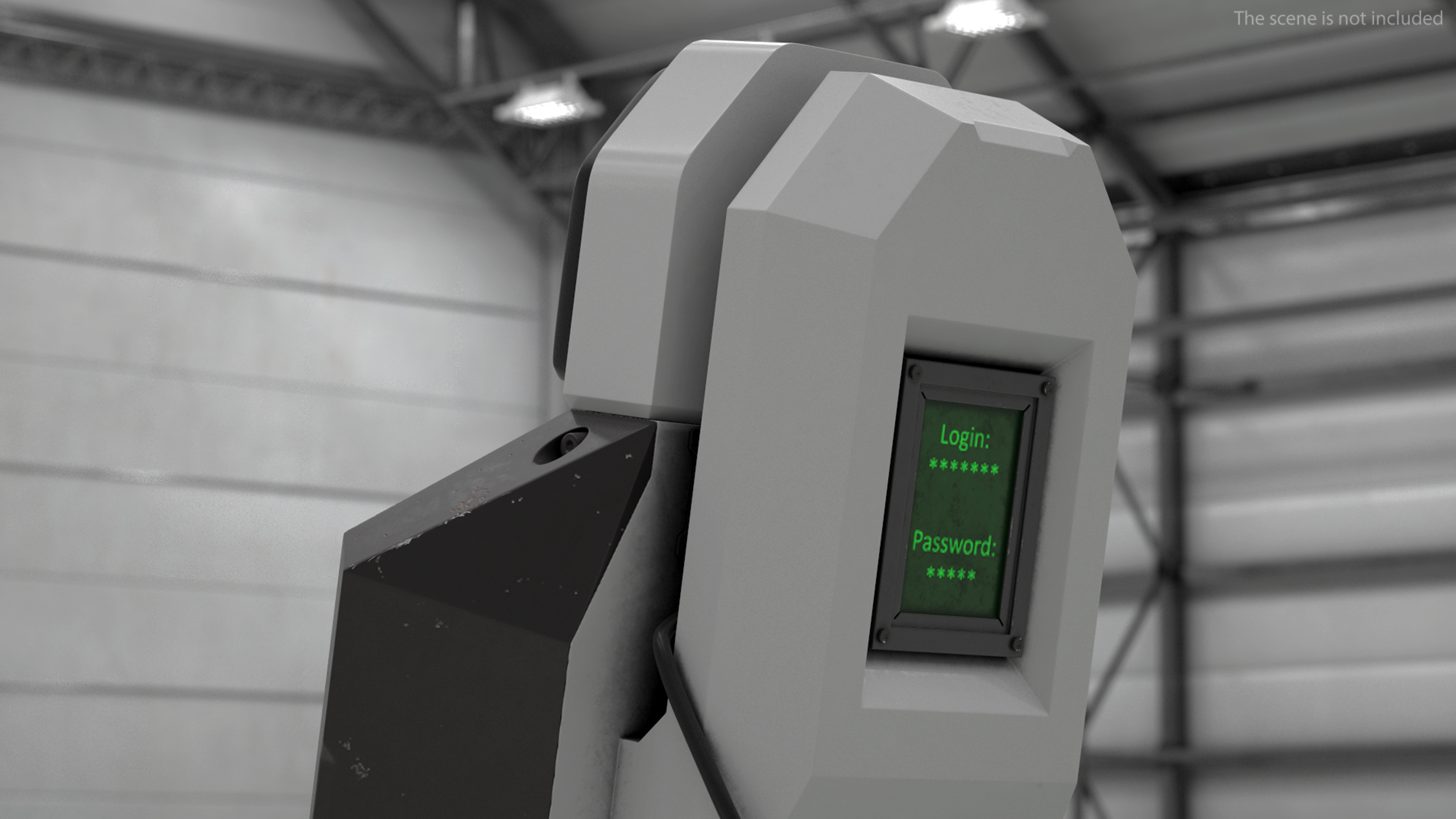 3D Pilot Seat Futuristic Grey