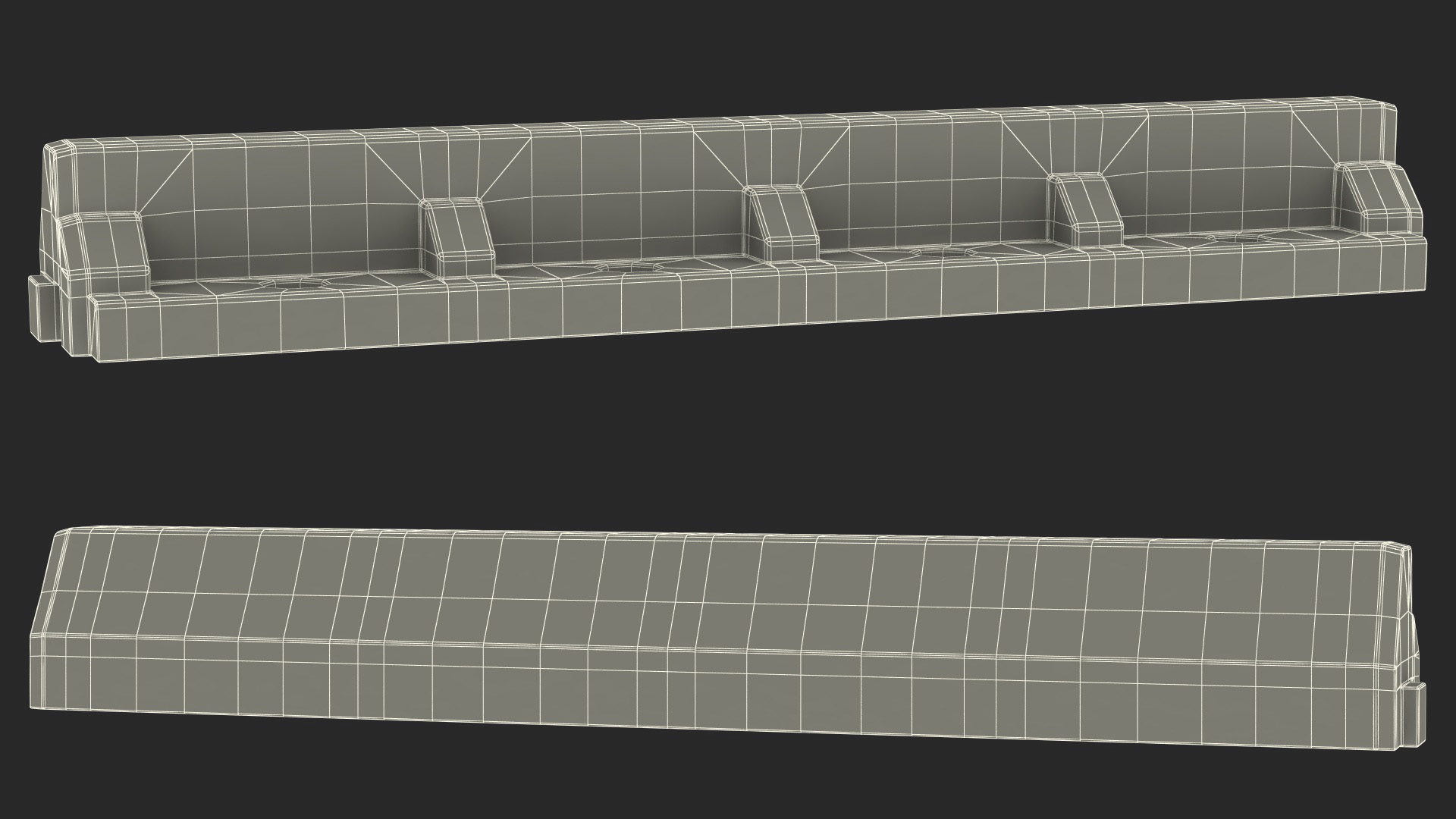 3D Straight Curb Section