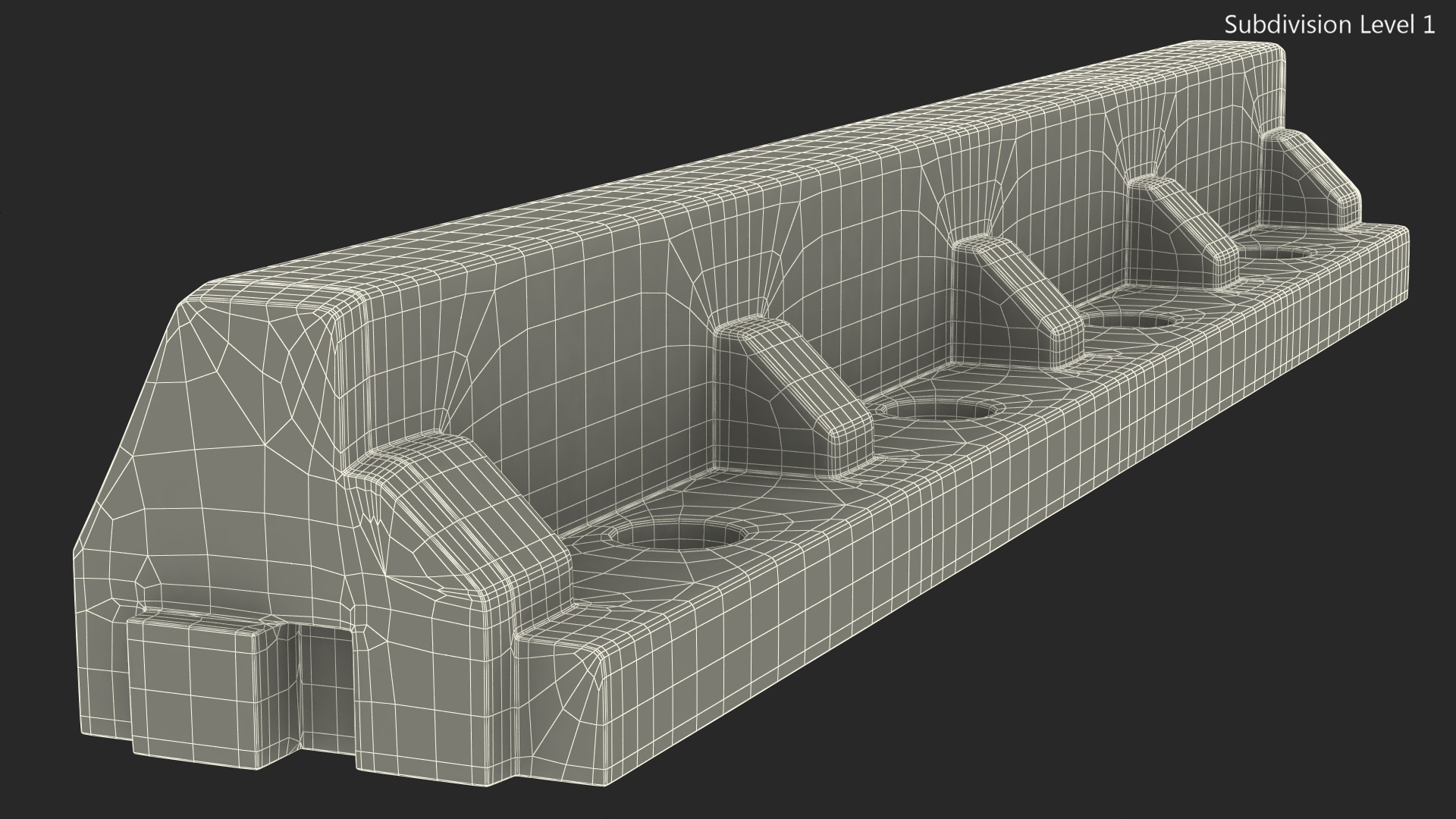 3D Straight Curb Section