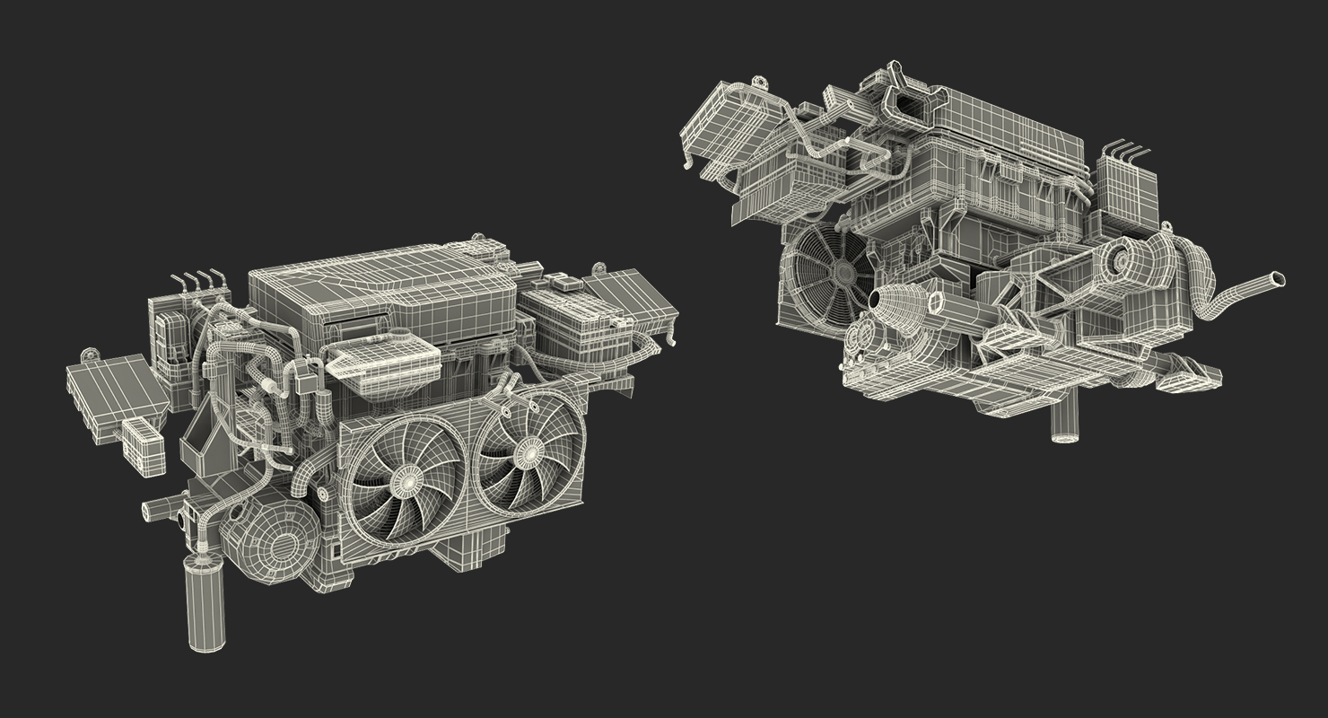 Electric Car Engine 3D model