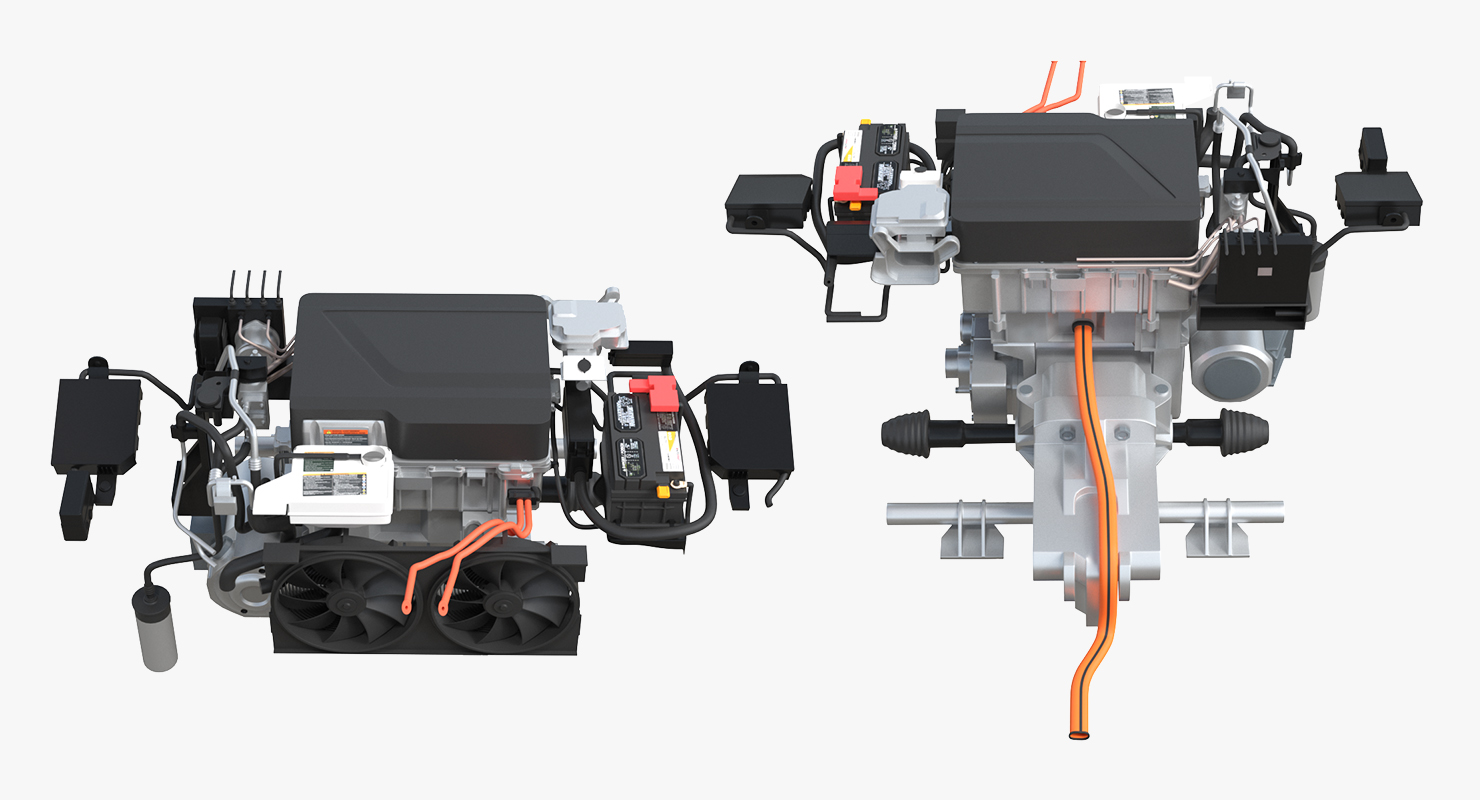 Electric Car Engine 3D model
