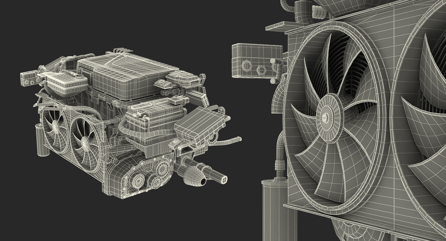 Electric Car Engine 3D model