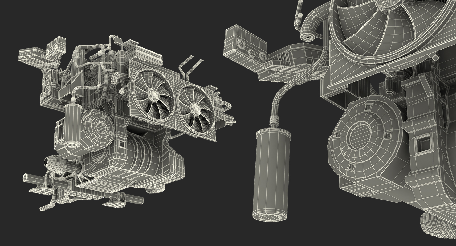 Electric Car Engine 3D model