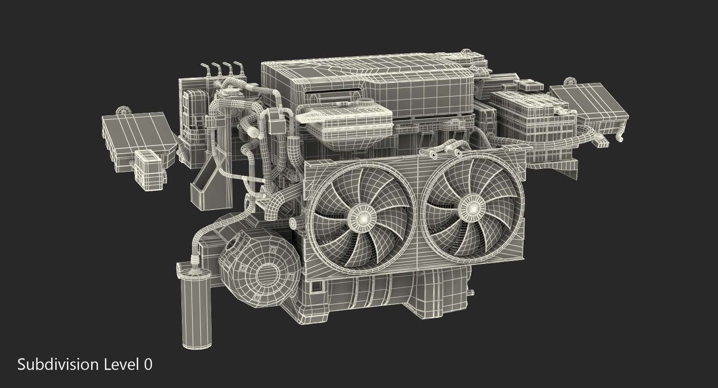 Electric Car Engine 3D model
