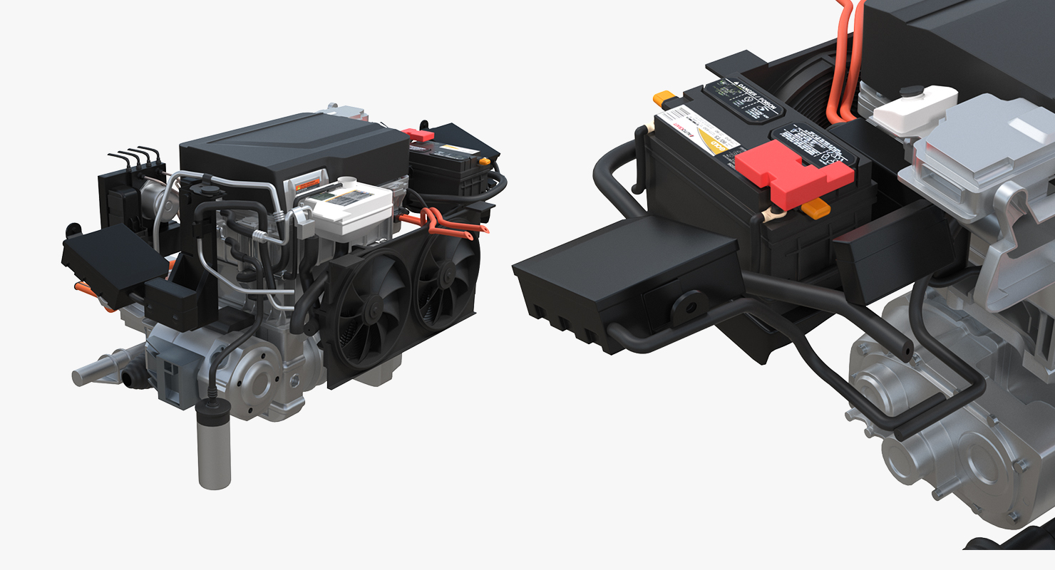 Electric Car Engine 3D model