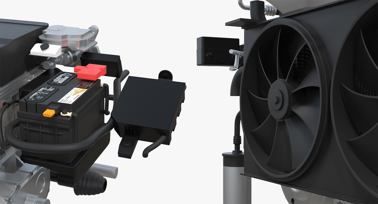 Electric Car Engine 3D model