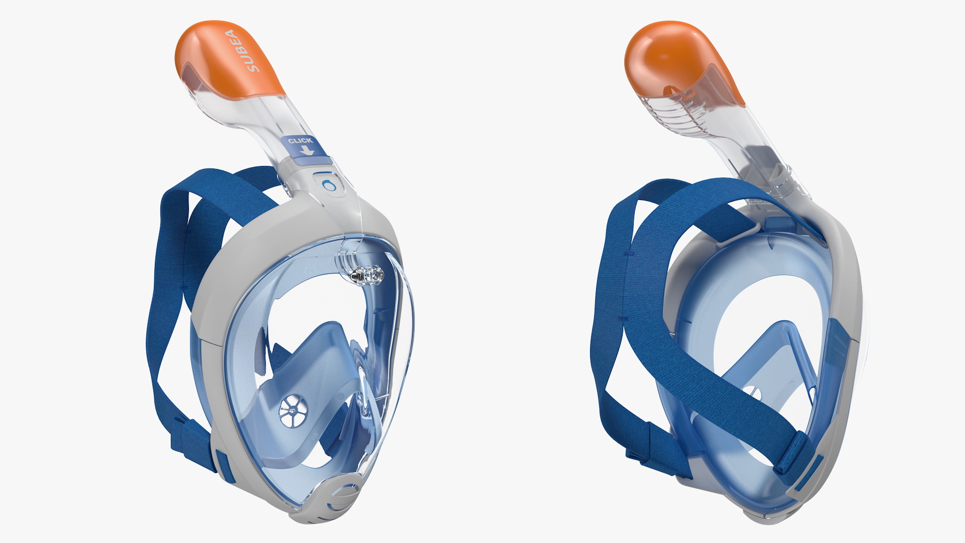 Tribord Subea Easybreath Full Face Snorkel Mask 3D