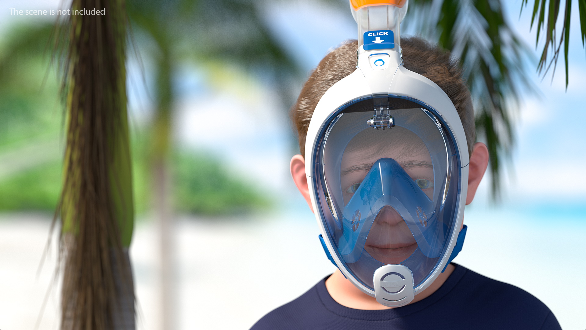 Tribord Subea Easybreath Full Face Snorkel Mask 3D