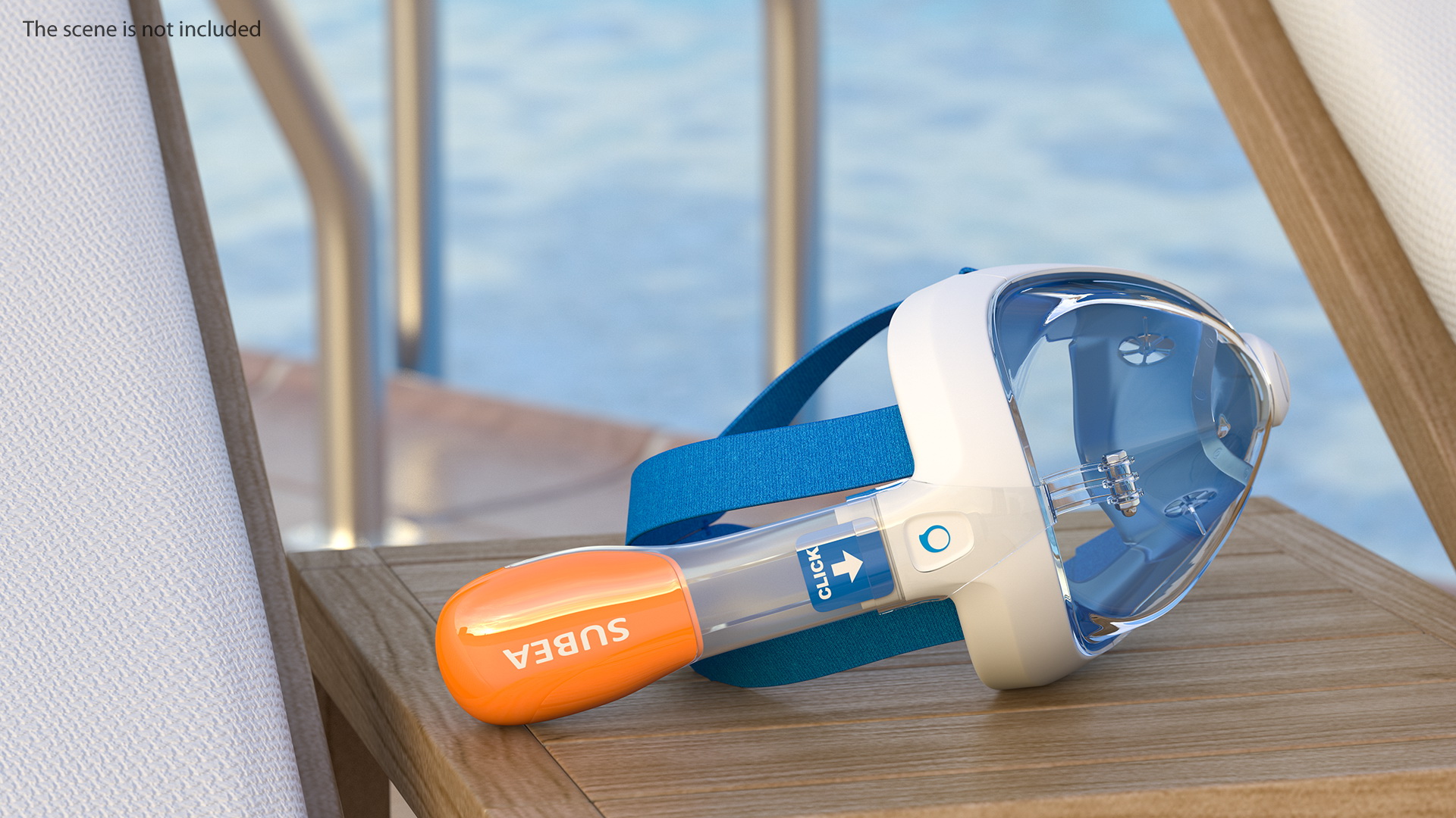 Tribord Subea Easybreath Full Face Snorkel Mask 3D