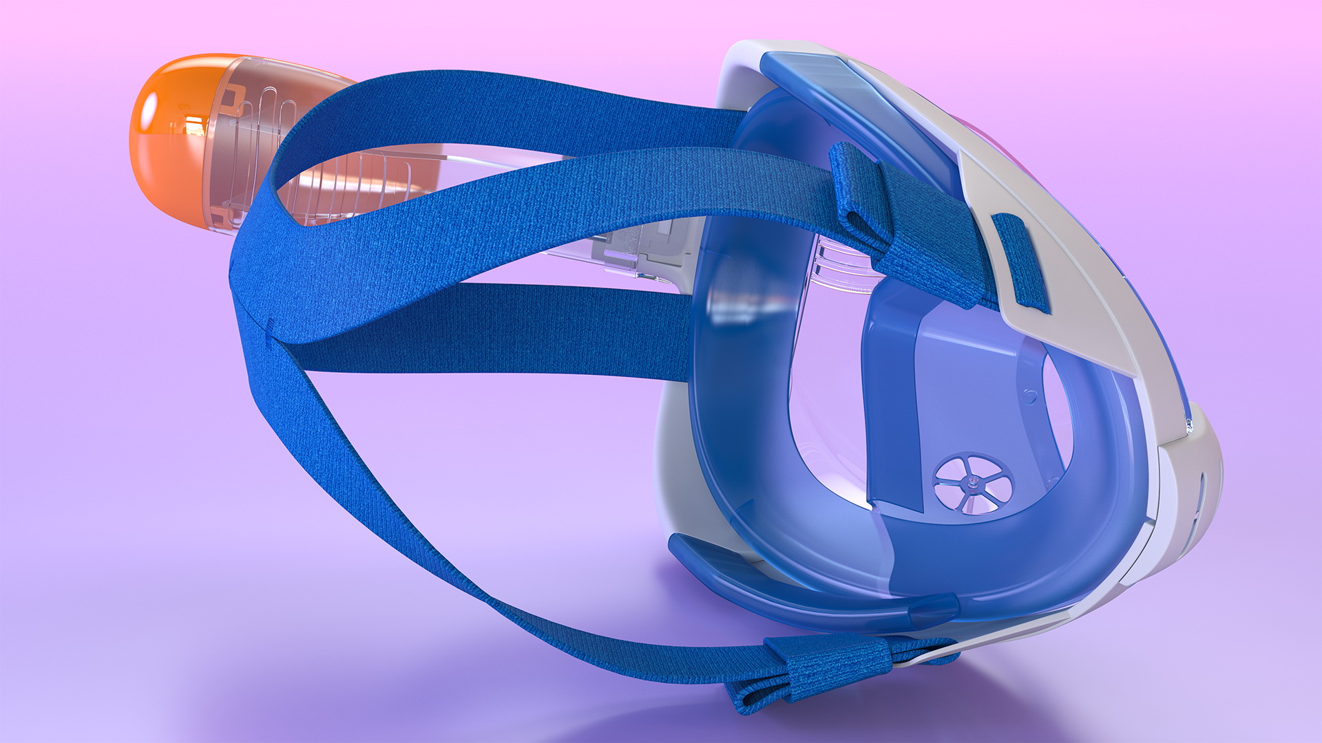 Tribord Subea Easybreath Full Face Snorkel Mask 3D