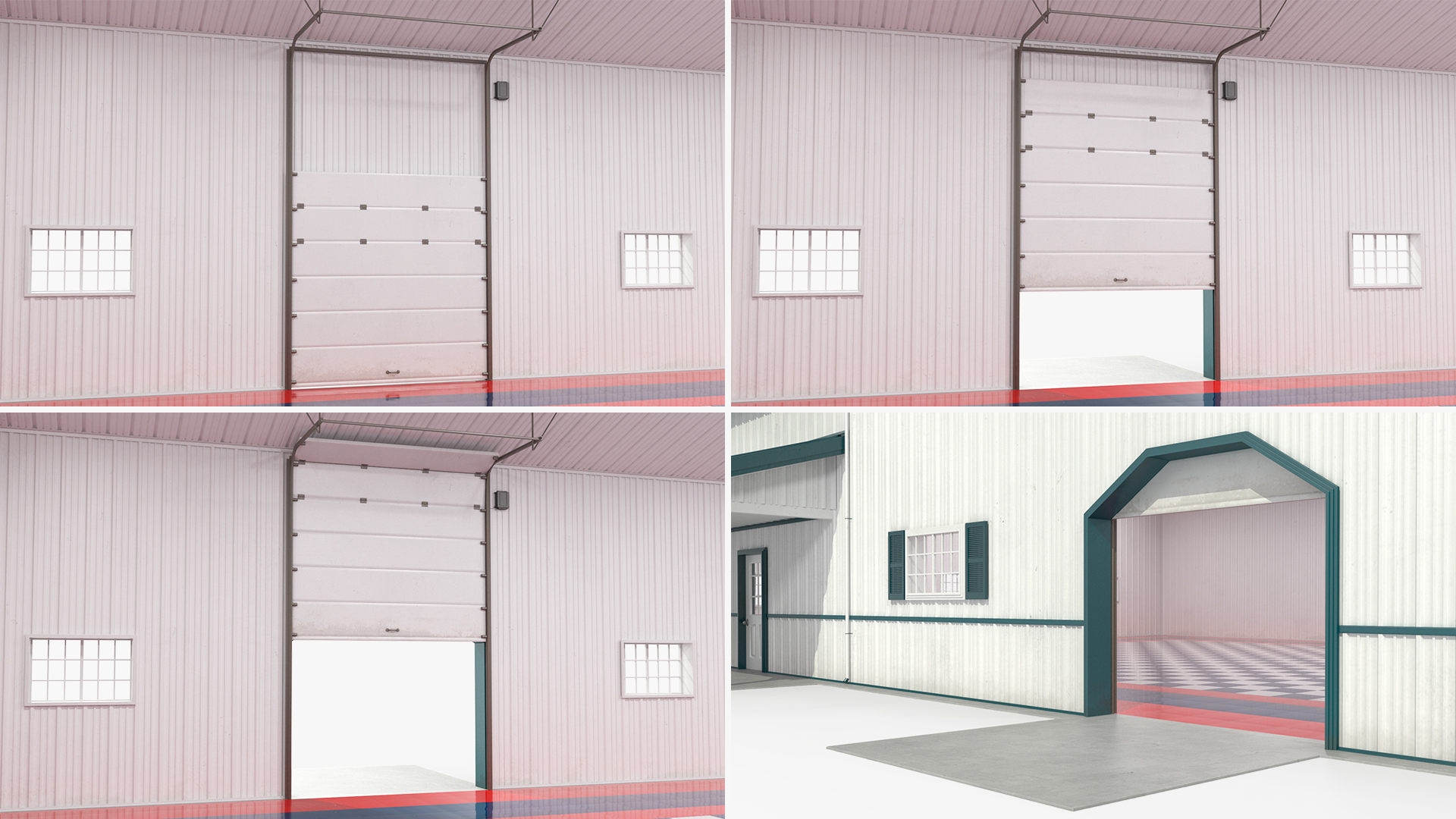 3D model Aircraft Storage Hangar Rigged