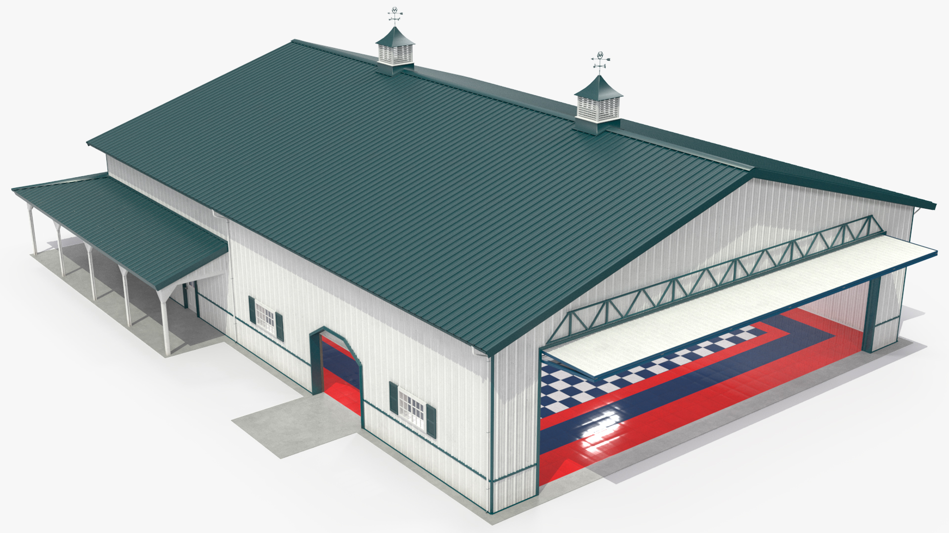 3D model Aircraft Storage Hangar Rigged
