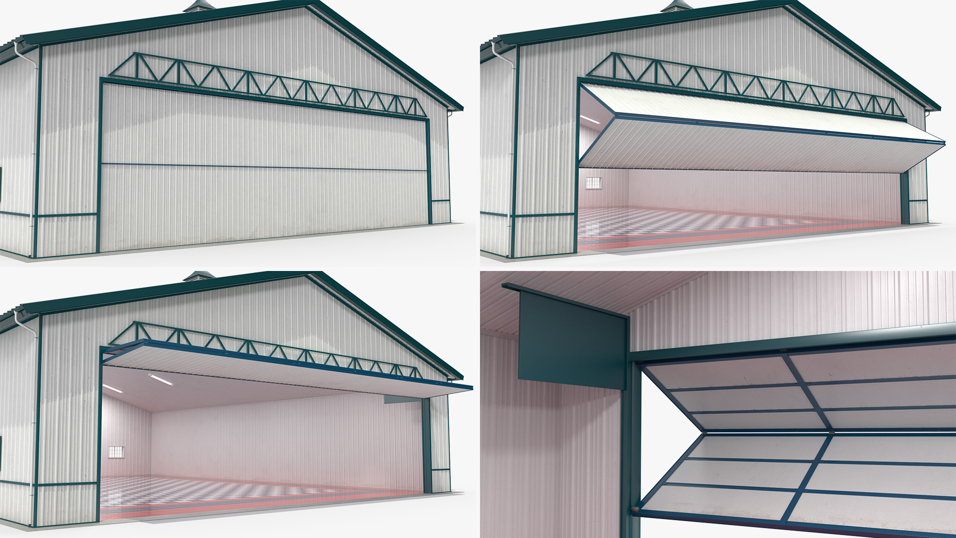 3D model Aircraft Storage Hangar Rigged