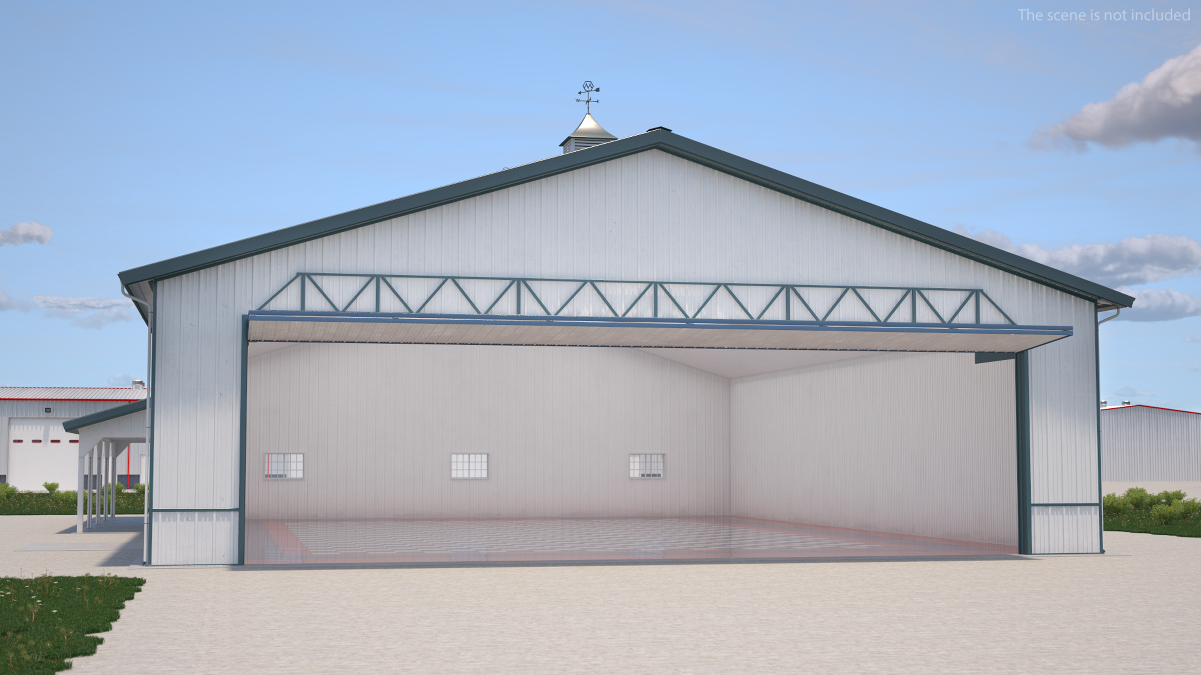 3D model Aircraft Storage Hangar Rigged