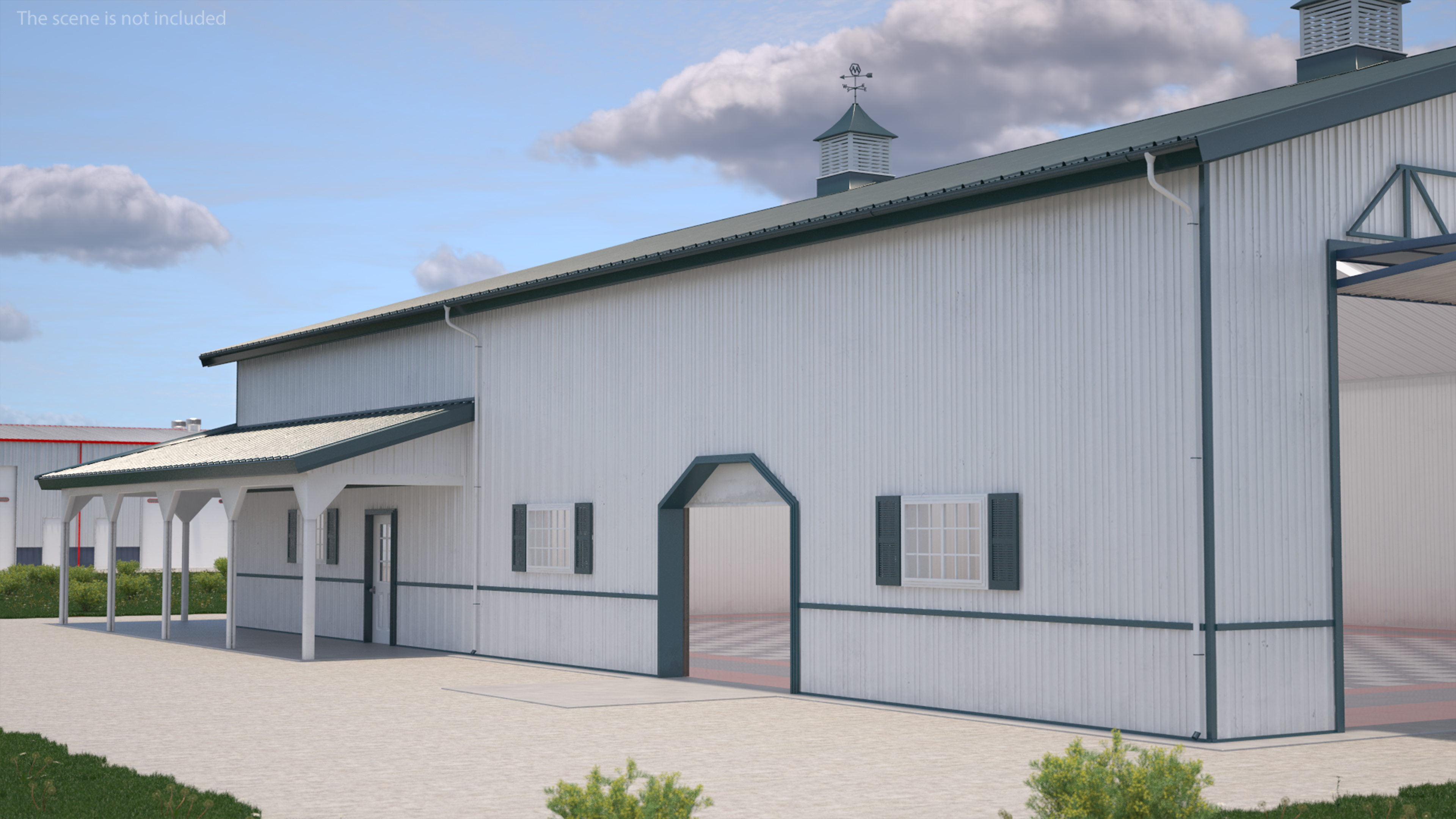 3D model Aircraft Storage Hangar Rigged