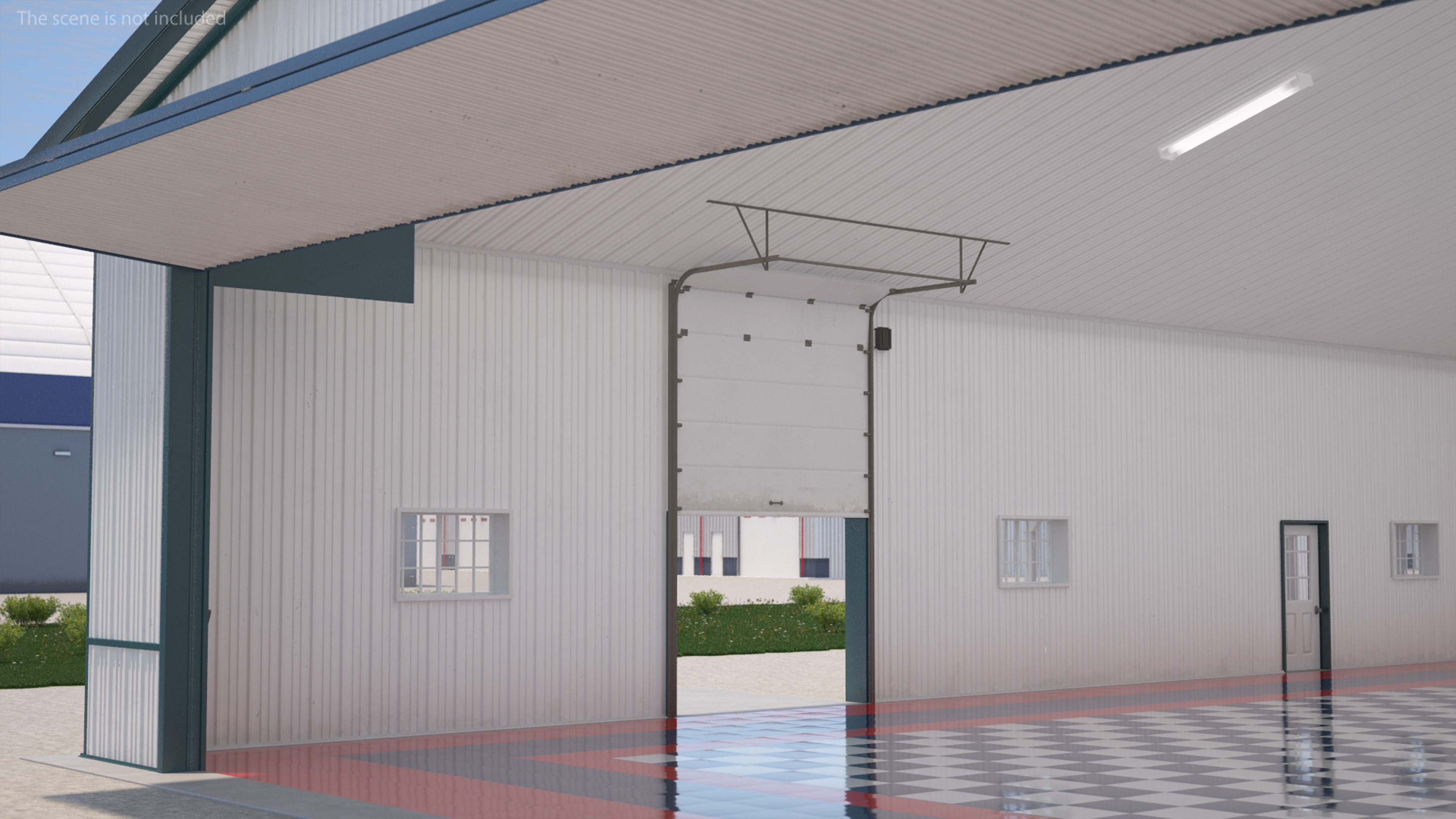 3D model Aircraft Storage Hangar Rigged