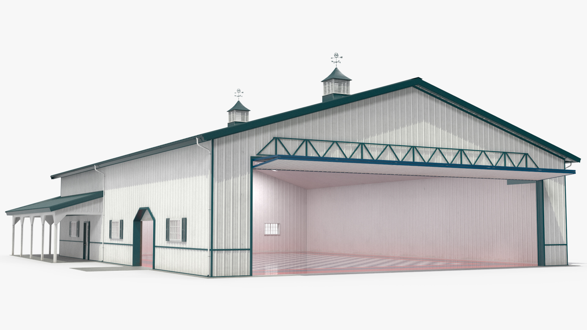3D model Aircraft Storage Hangar Rigged