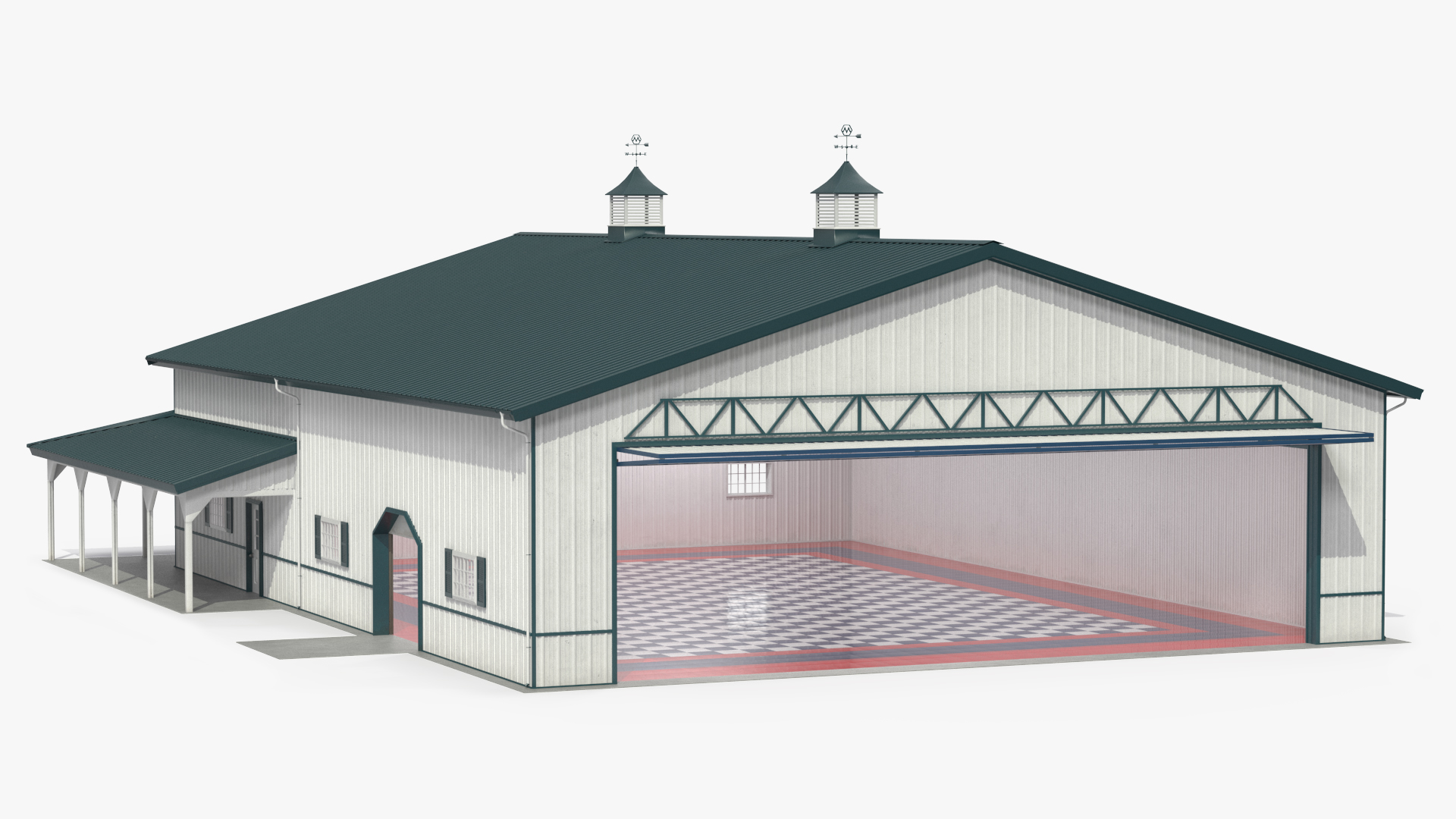 3D model Aircraft Storage Hangar Rigged