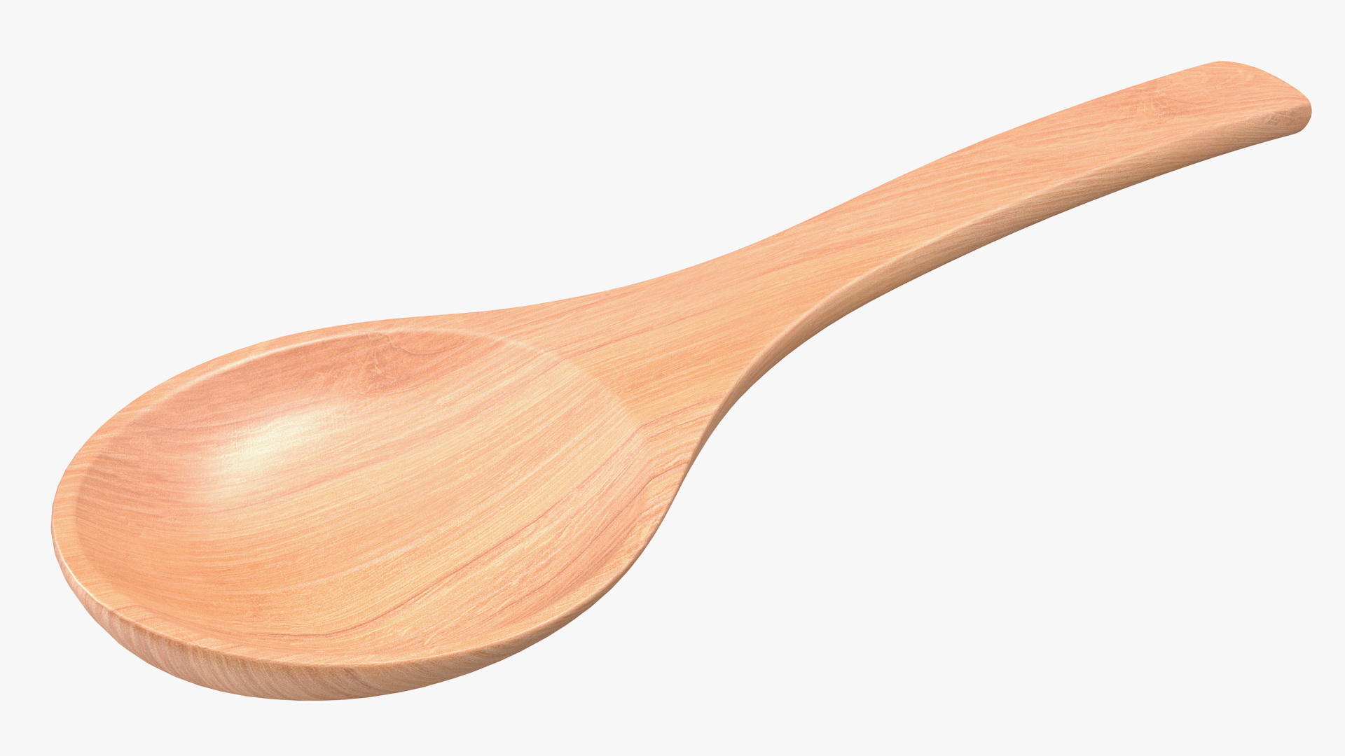 Black Turtle Beans in Wooden Spoon 3D model