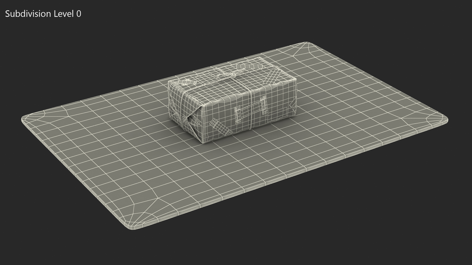 Mail Package on Doormat Fur 3D