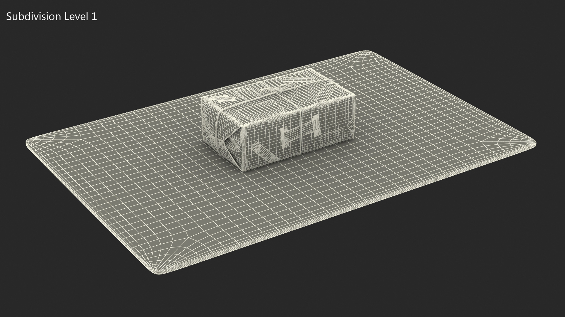 Mail Package on Doormat Fur 3D
