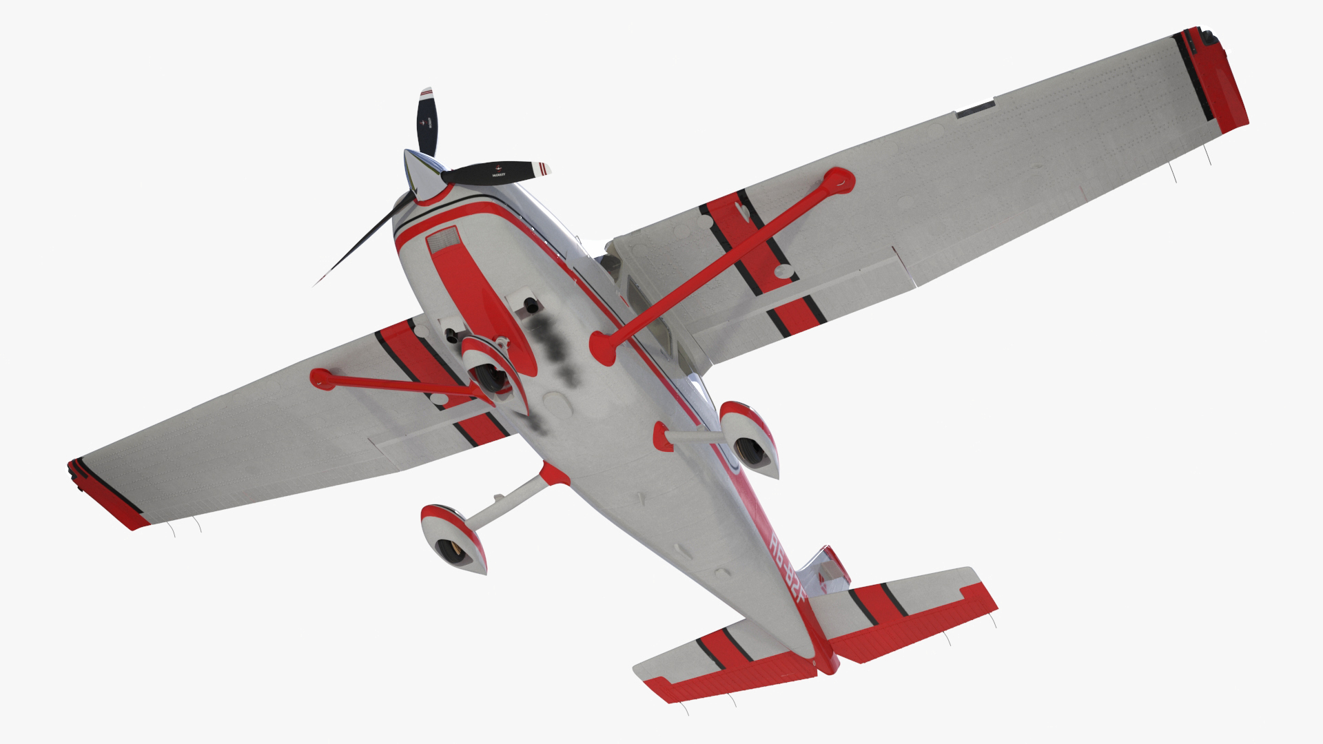 3D Single Engine Propeller Aircraft Cessna 182 model