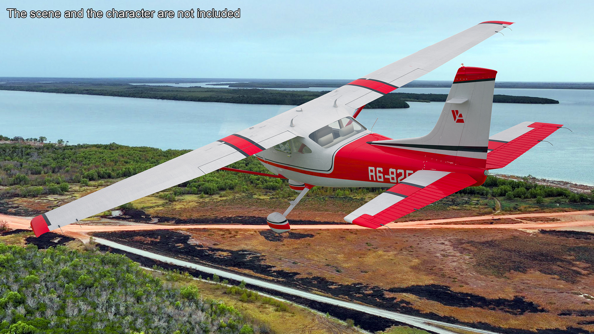 3D Single Engine Propeller Aircraft Cessna 182 model