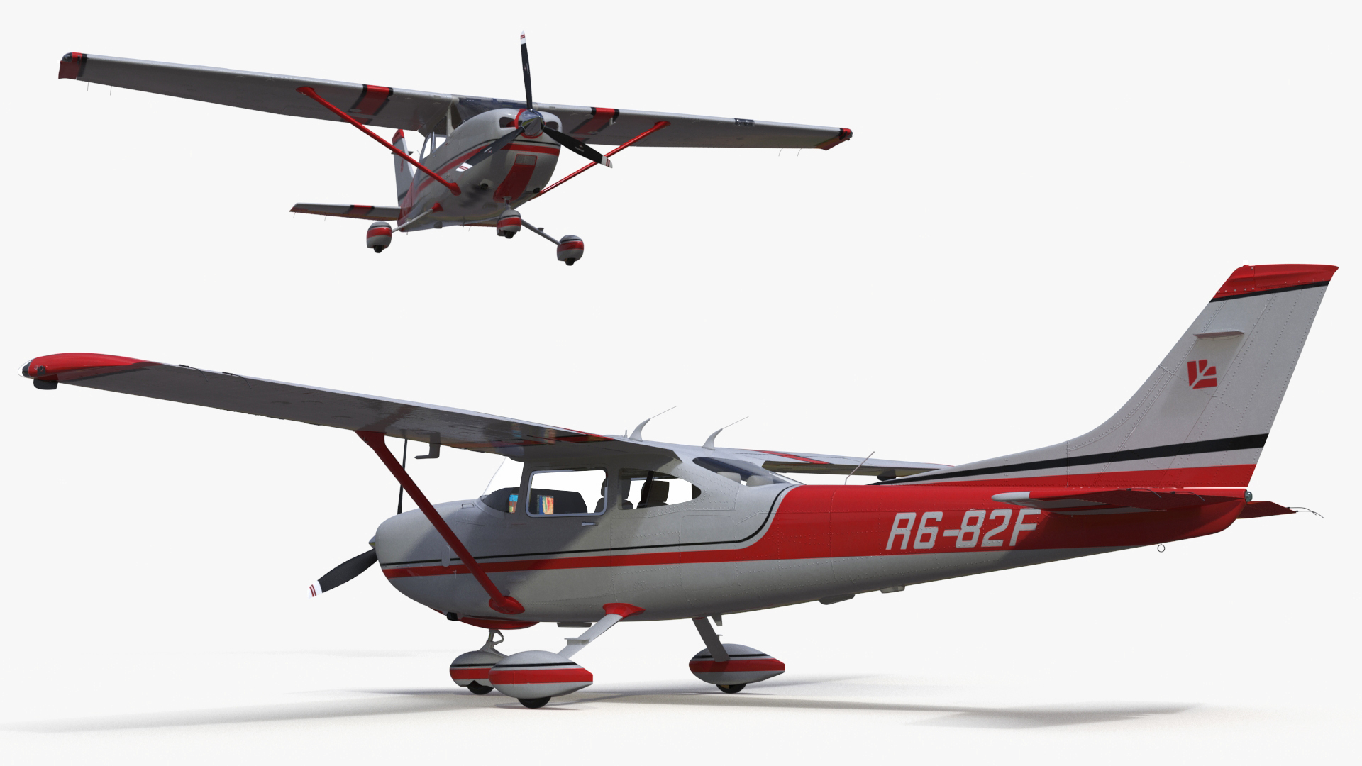 3D Single Engine Propeller Aircraft Cessna 182 model
