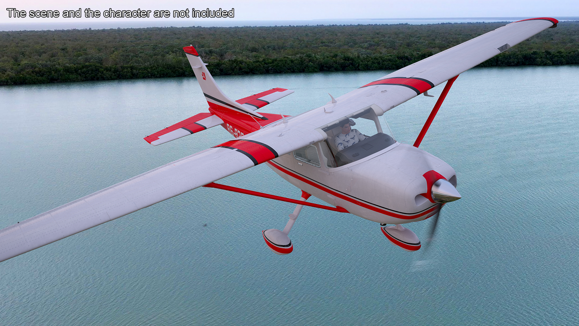 3D Single Engine Propeller Aircraft Cessna 182 model